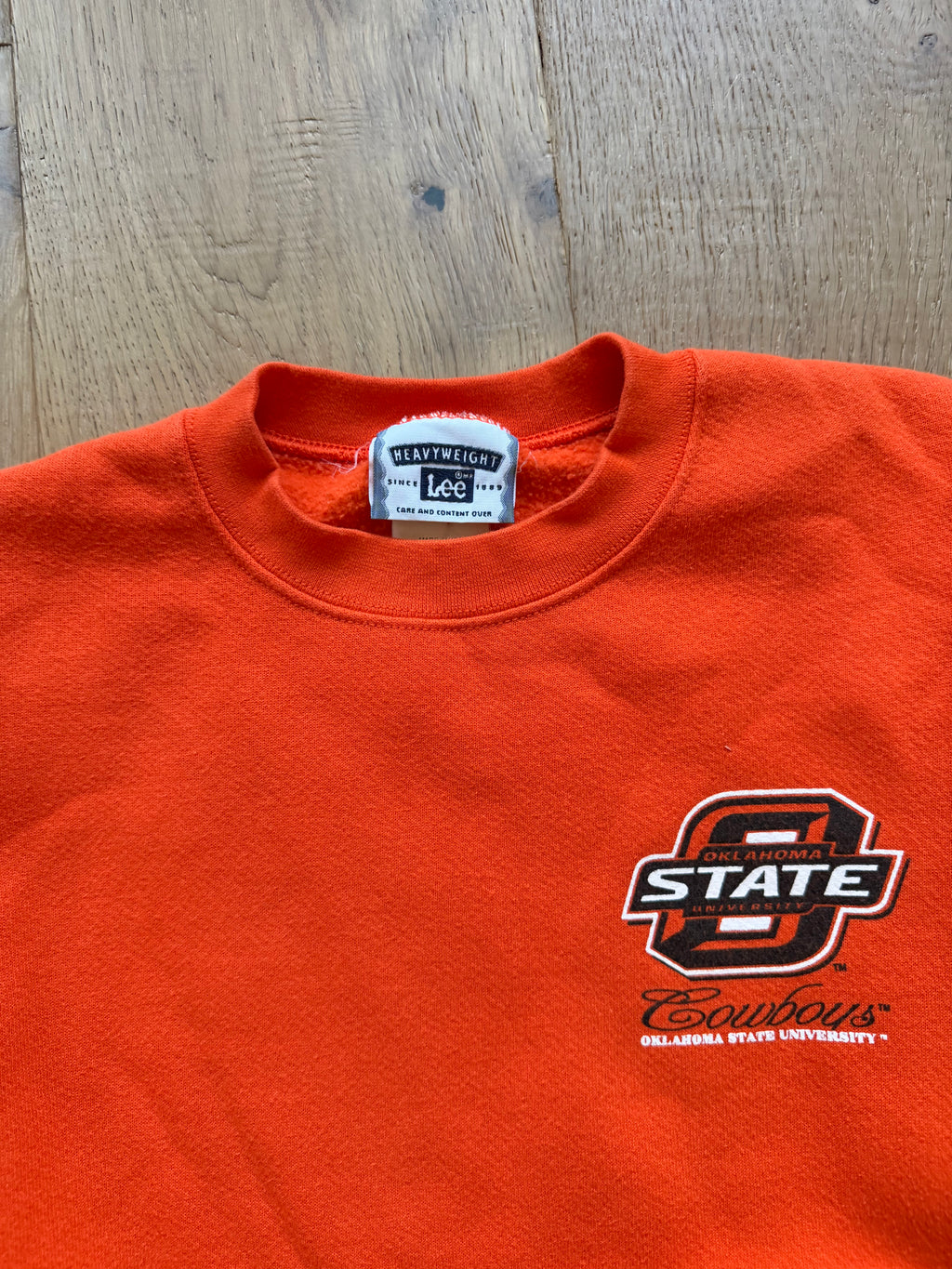 Orange 00s Lee OSU Slanted Orange Power Crewneck Sweatshirt Medium