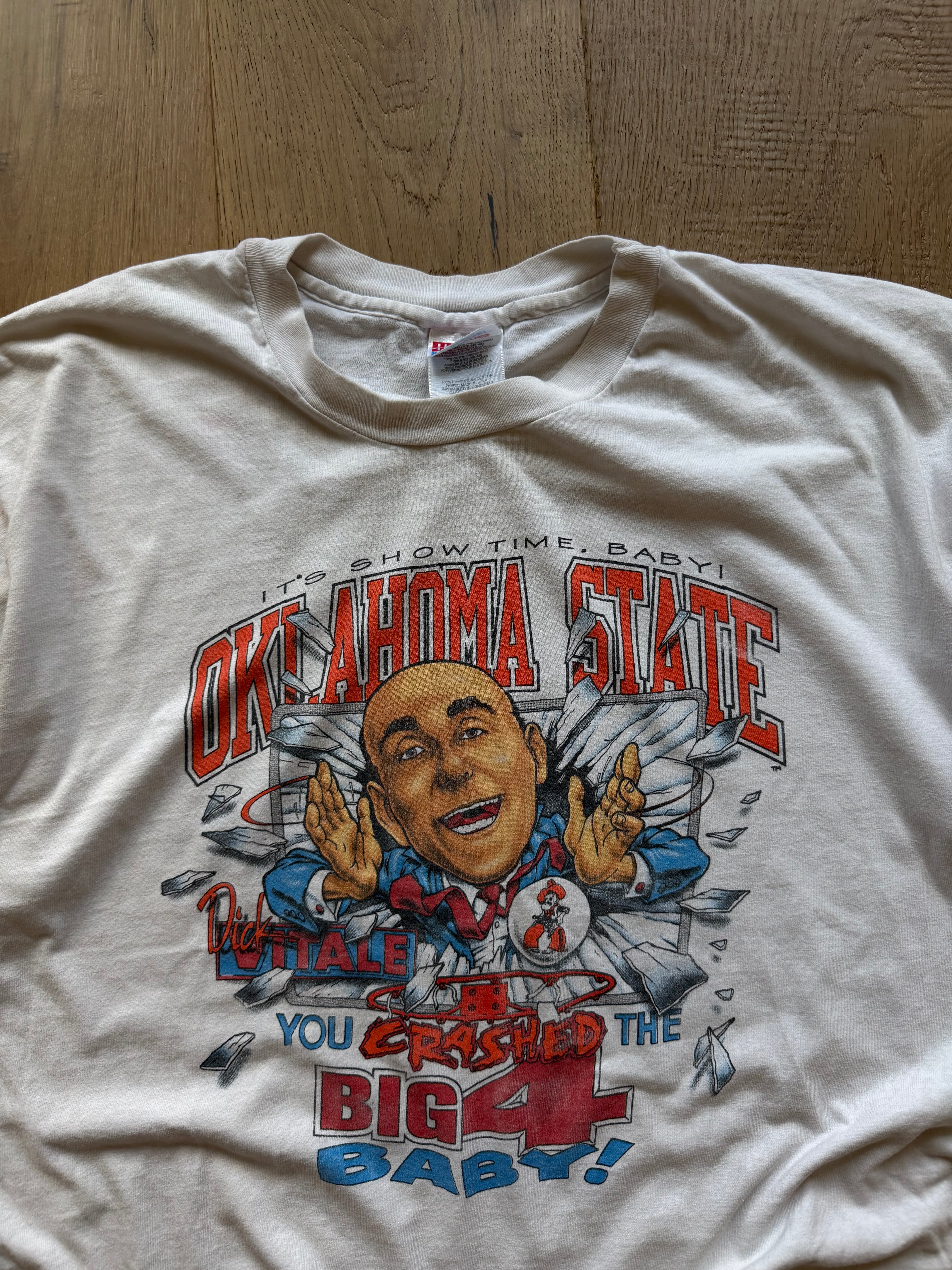 White 1995 Final Four OSU Dick Vitale Breakthrough T-Shirt XL