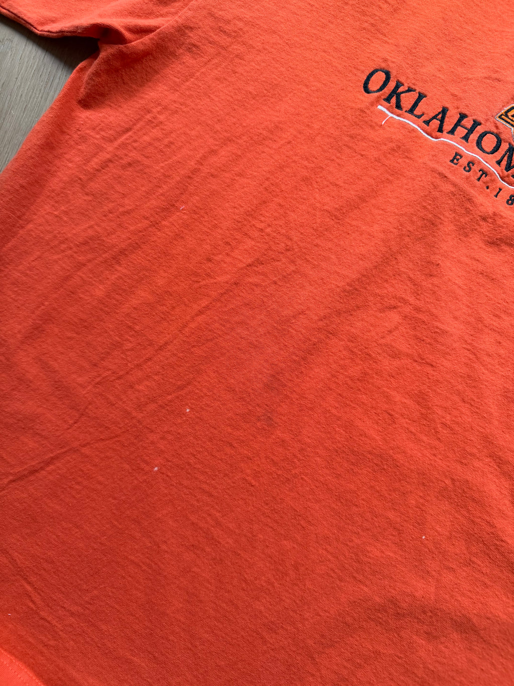 Orange 00s Lee OSU Embroidered T-Shirt XL