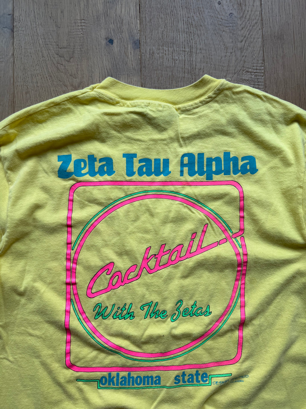 Pale Yellow 90s Oklahoma State Cocktail With The Zetas Large
