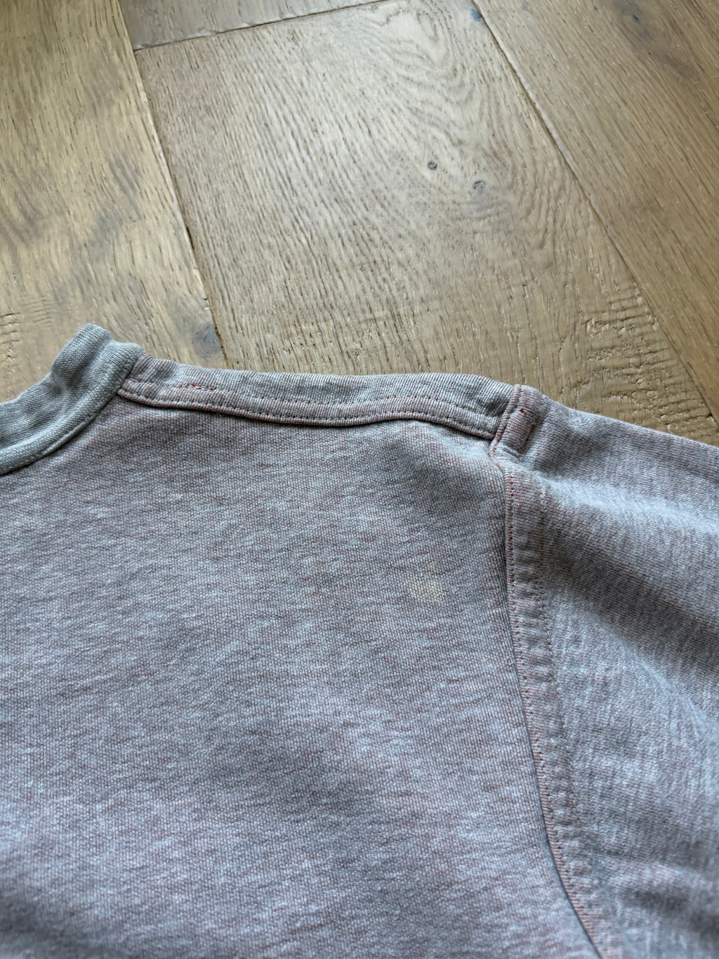 Grey and Orange Reversible 90s MV Sport OSU Layered Outline Crewneck Sweatshirt Large
