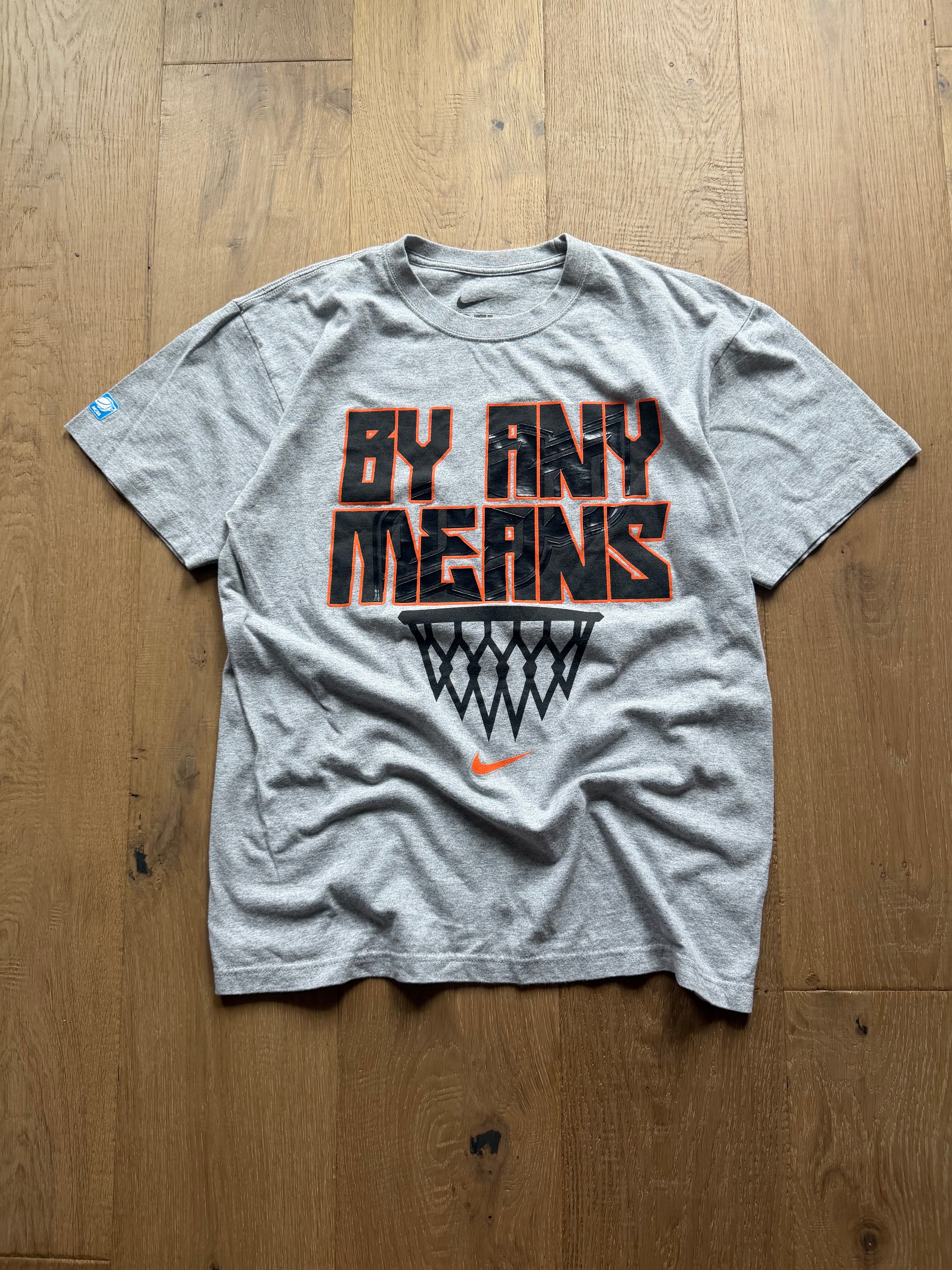 Grey 00s Nike Elite OSU Basketball “By All Means” T-Shirt Medium