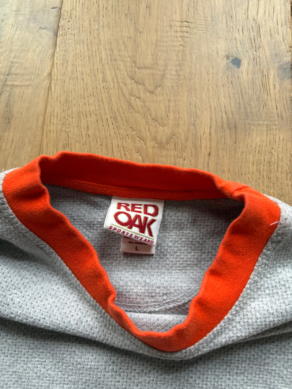 Grey 00s Red Oak Embroidered OSU Mesh T-Shirt Large