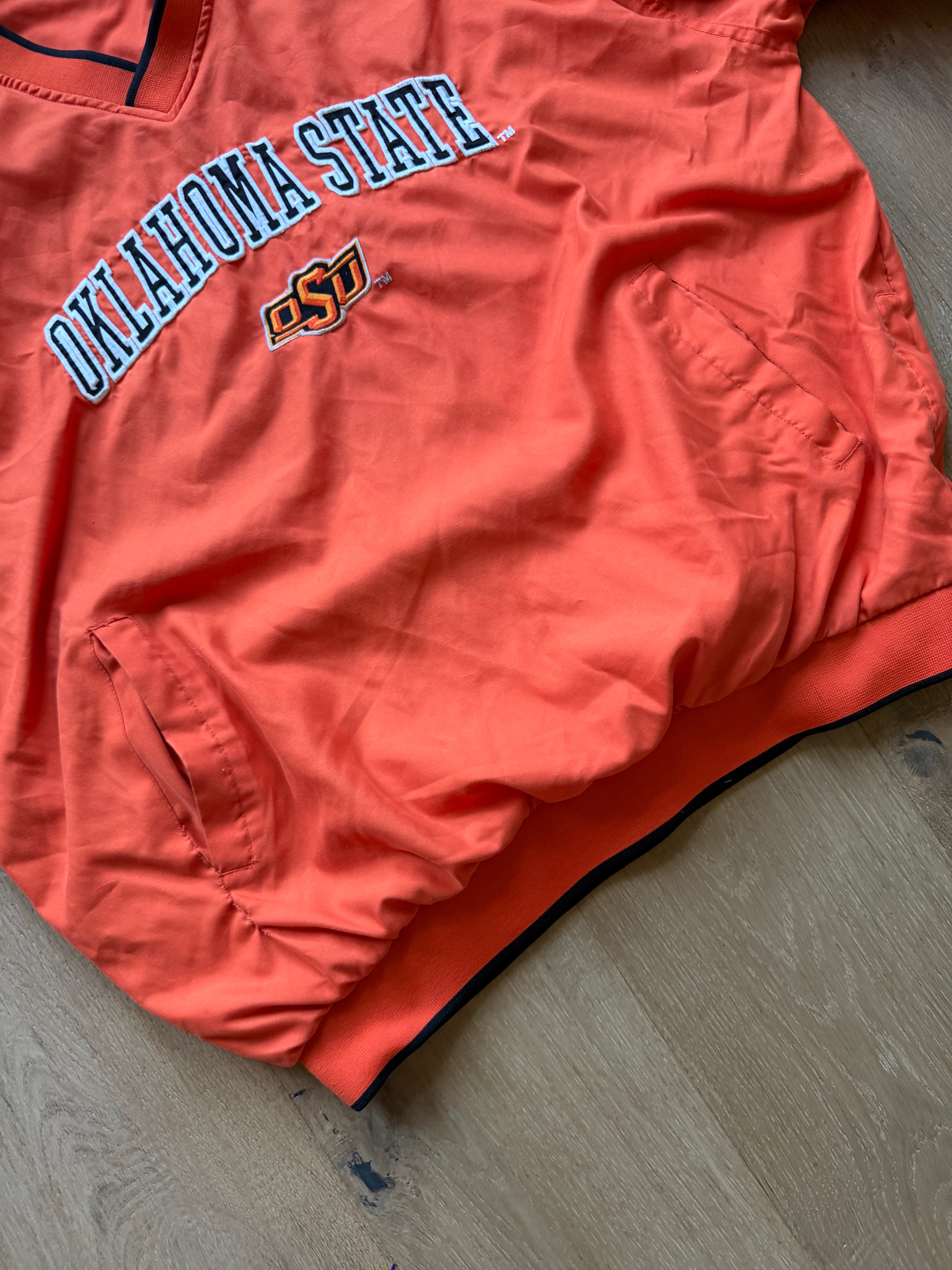 Orange 00s Vesi “Oklahoma State” Classic Windbreaker Pullover XL