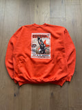 Orange 00s OSU Basketball Slant Poster Crewneck Sweatshirt XXL