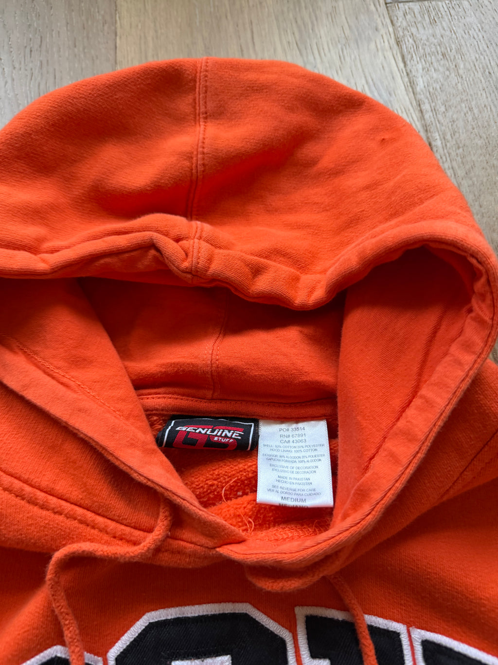 Orange 00s Genuine OSU Slanted Hoodie Medium