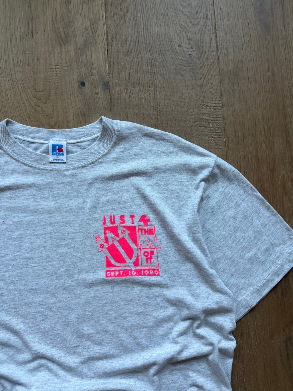 Grey 1989 Phi Delt Just For The Hell Of It Fraternities T-Shirt XL