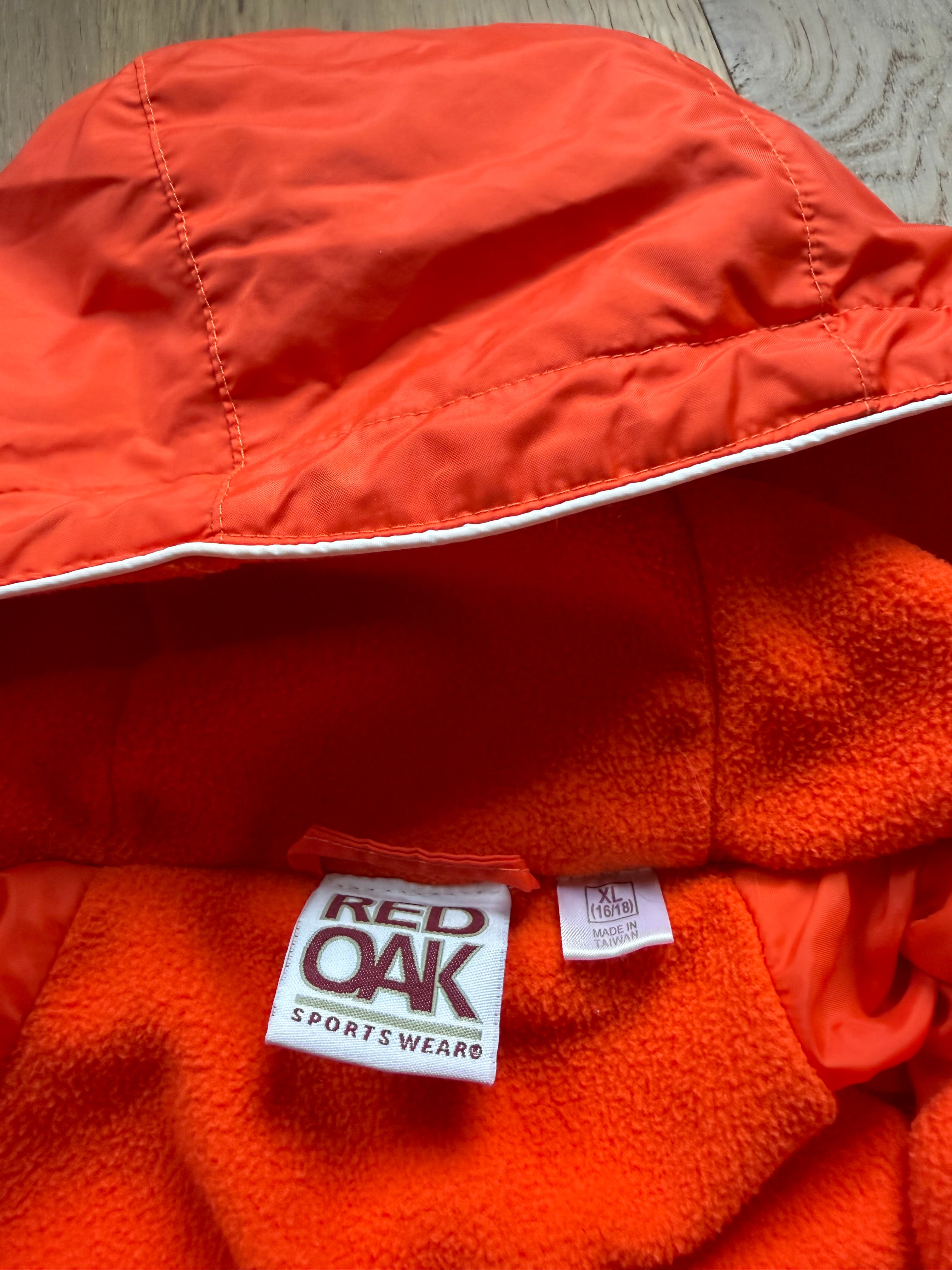 Orange 00s Red Oak Slant Puffer Jacket Small