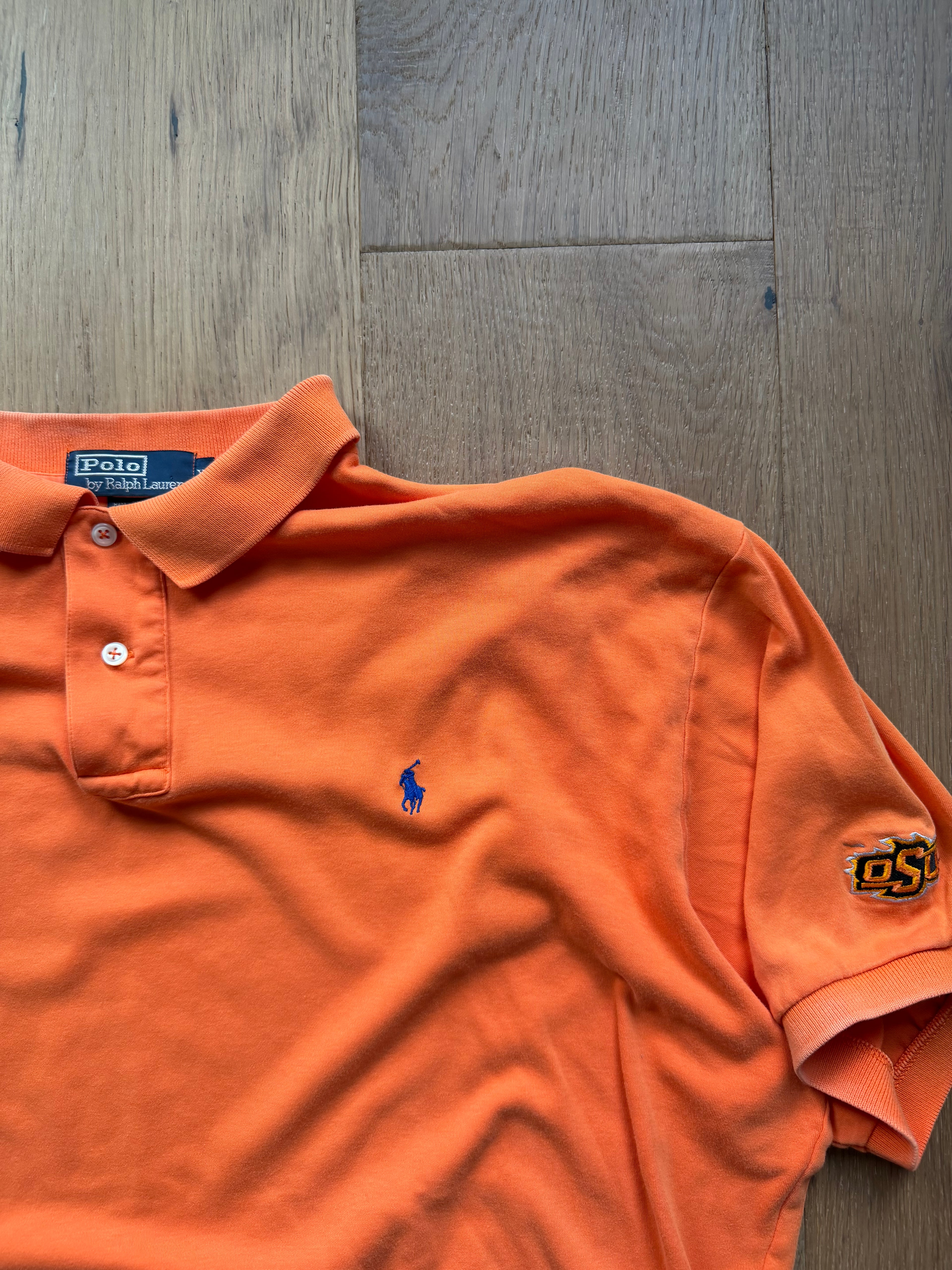 Light Orange Polo Ralph Lauren OSU Embroidered Polo Shirt XL