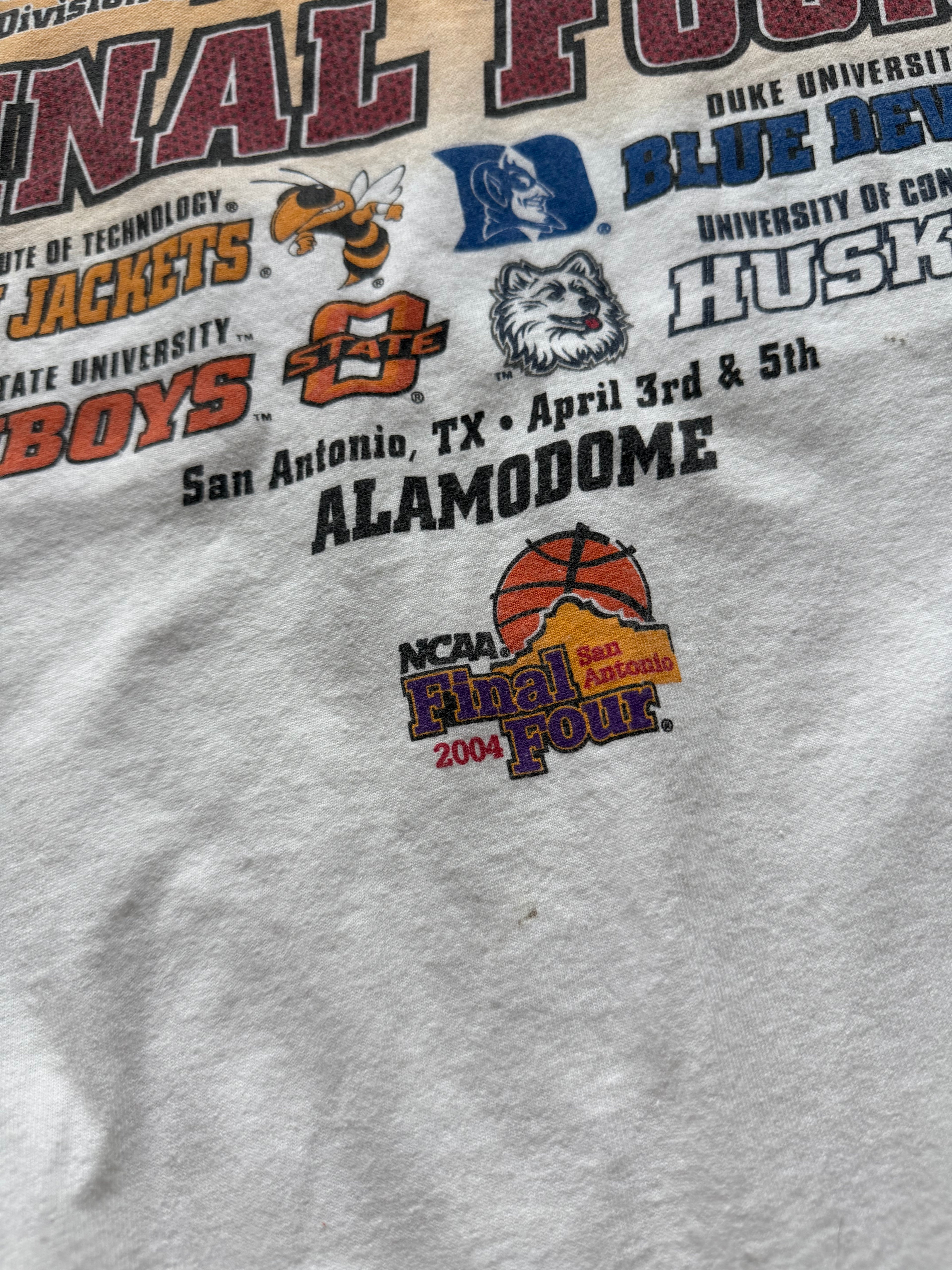 White Champion 2004 Final Four Alamo Team T-Shirt XL