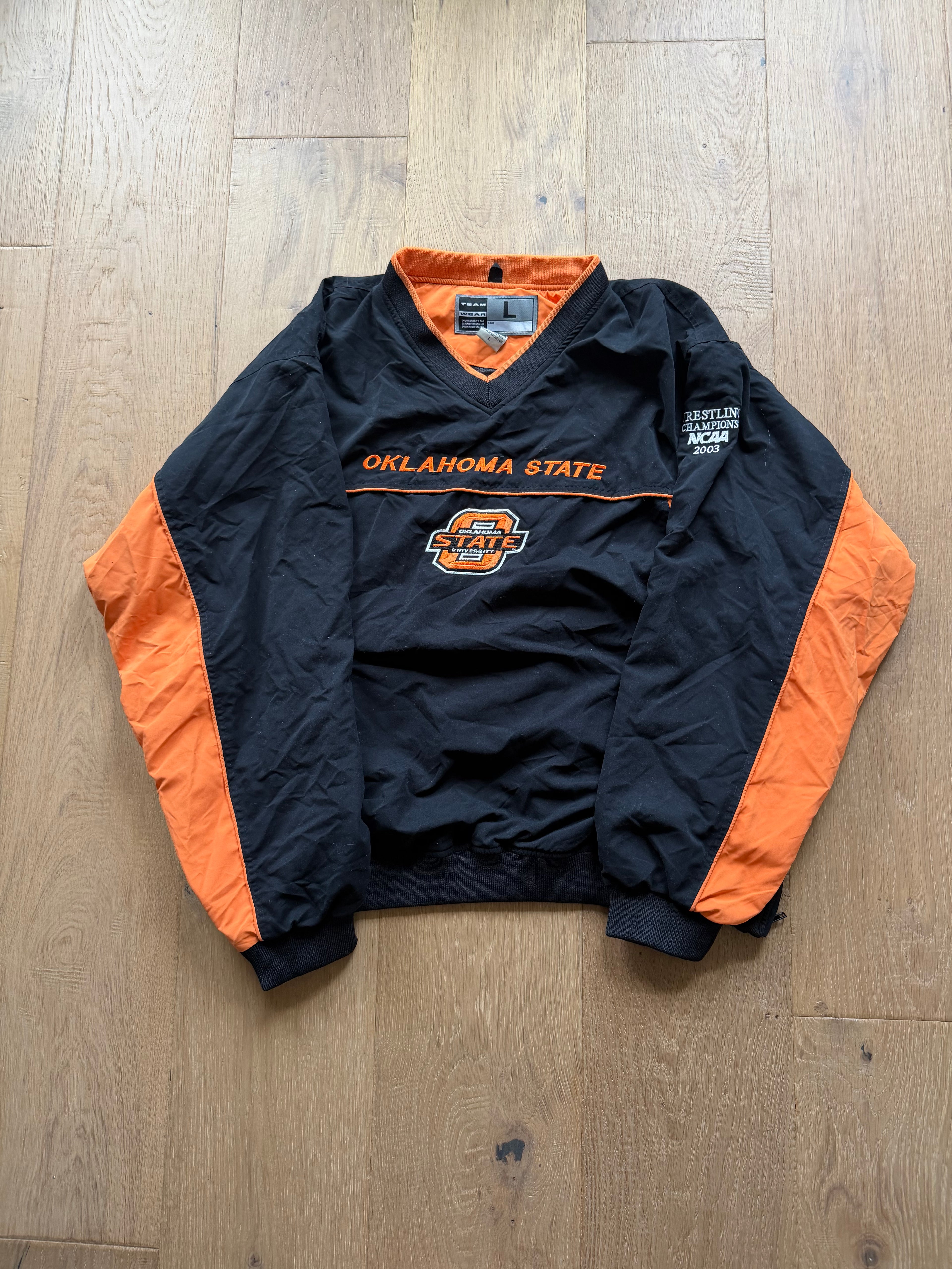 Black 2003 NCAA Wrestling Champions OSU Windbreaker Pullover Large