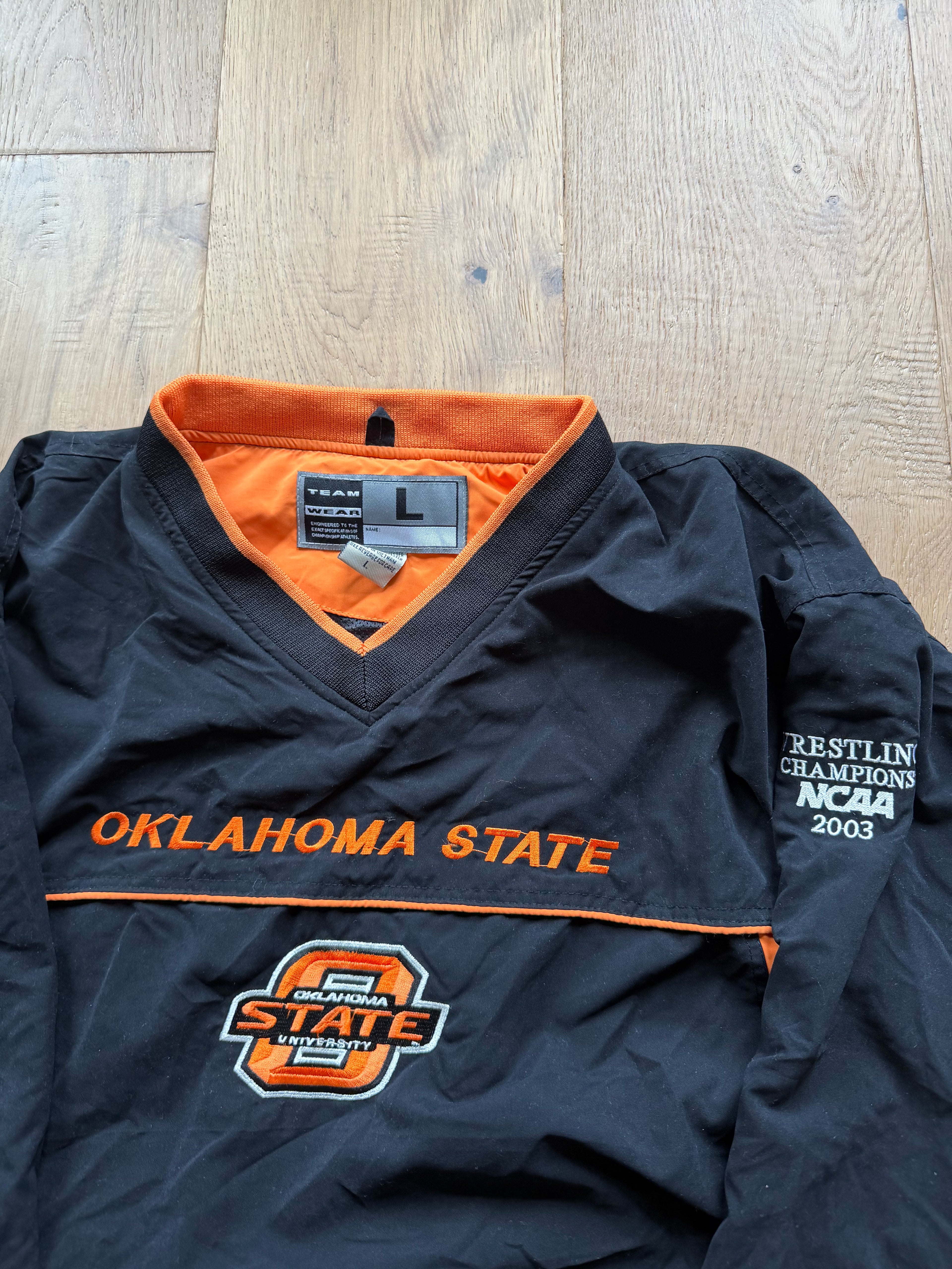 Black 2003 NCAA Wrestling Champions OSU Windbreaker Pullover Large