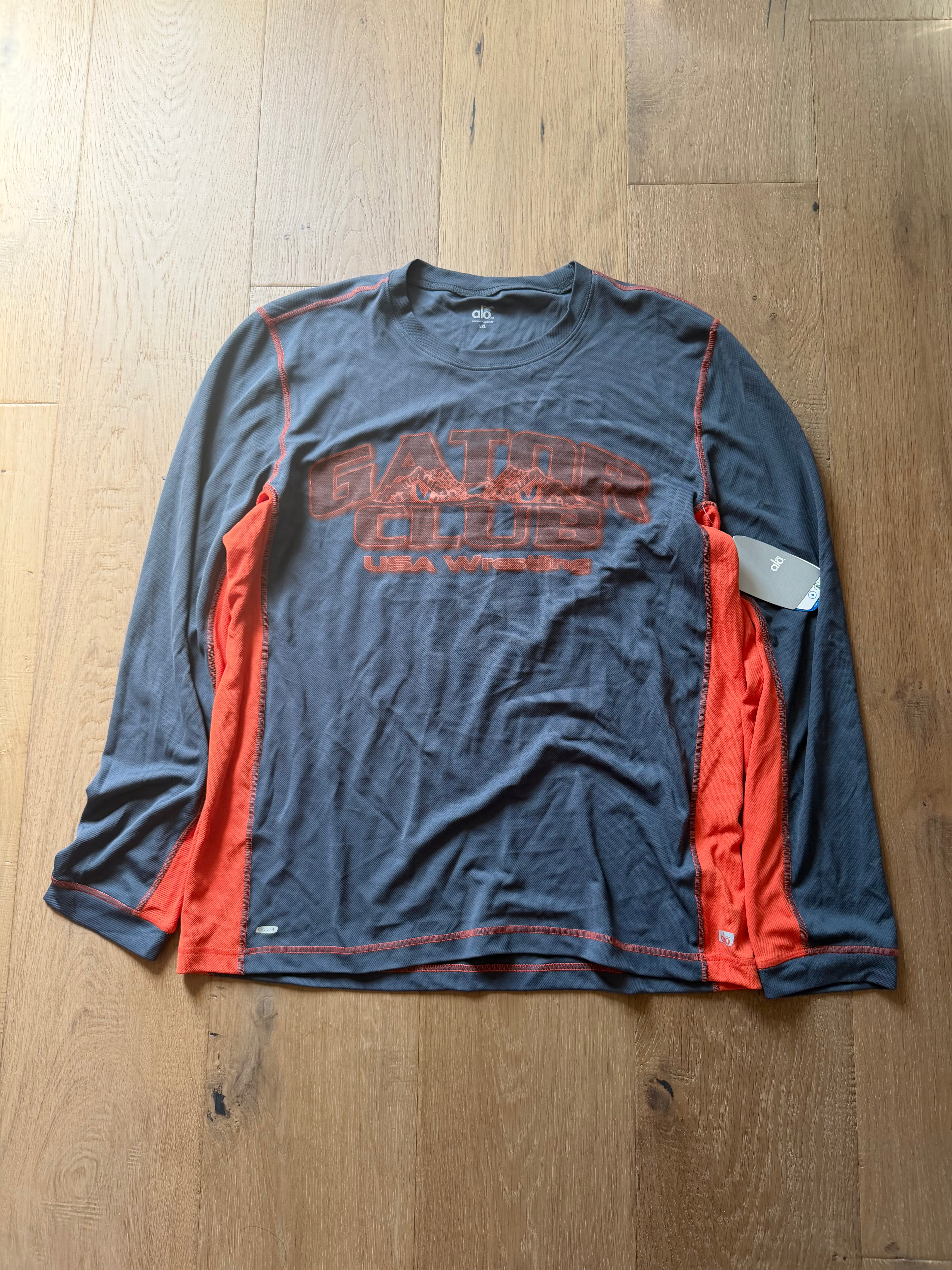 Grey Alo Gator Wrestling Club (Pre-CWC) Moisture Wicking Long Sleeve XXL