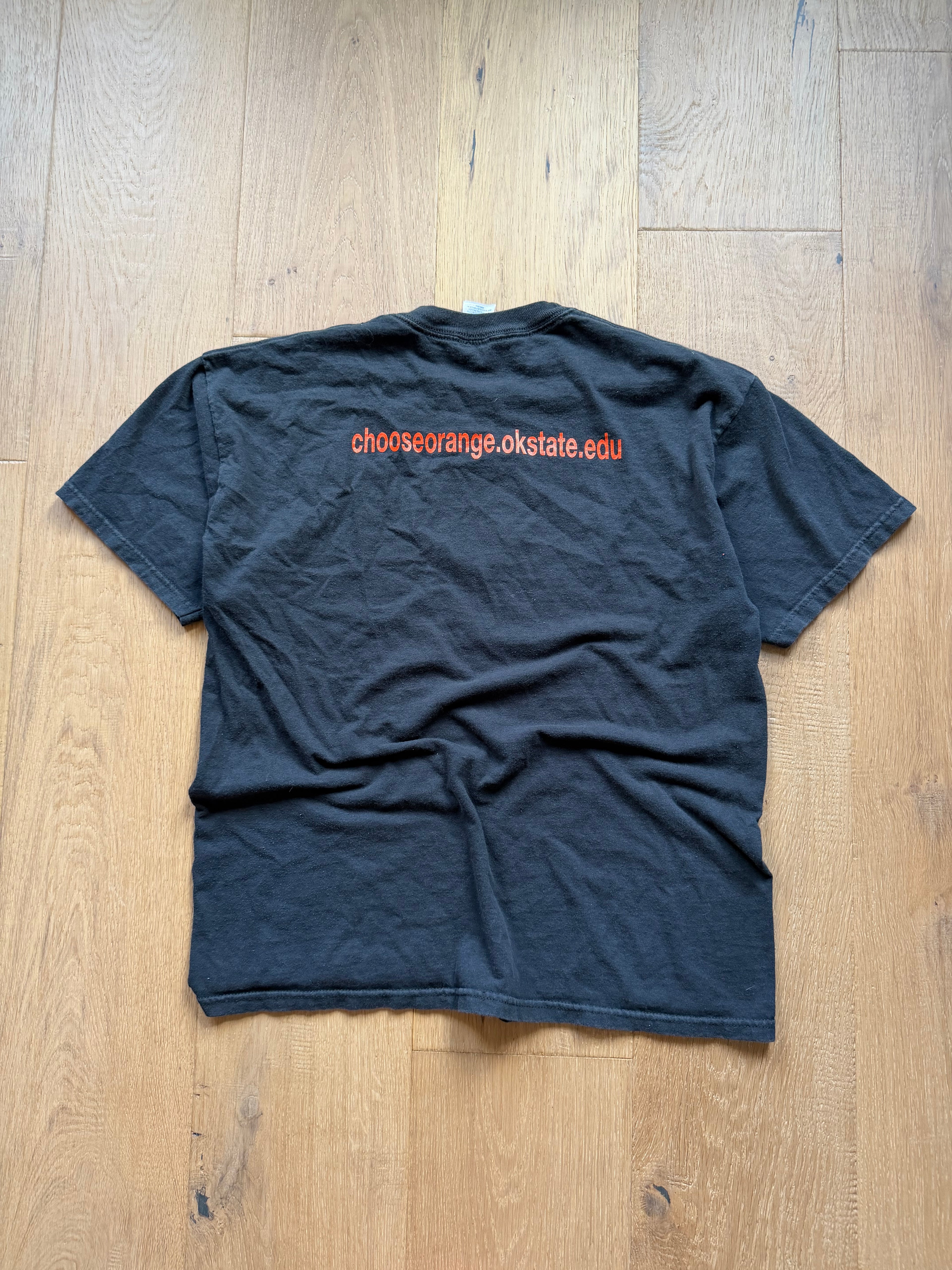 Black 00s Planet Orange Choose Orange T-Shirt Large