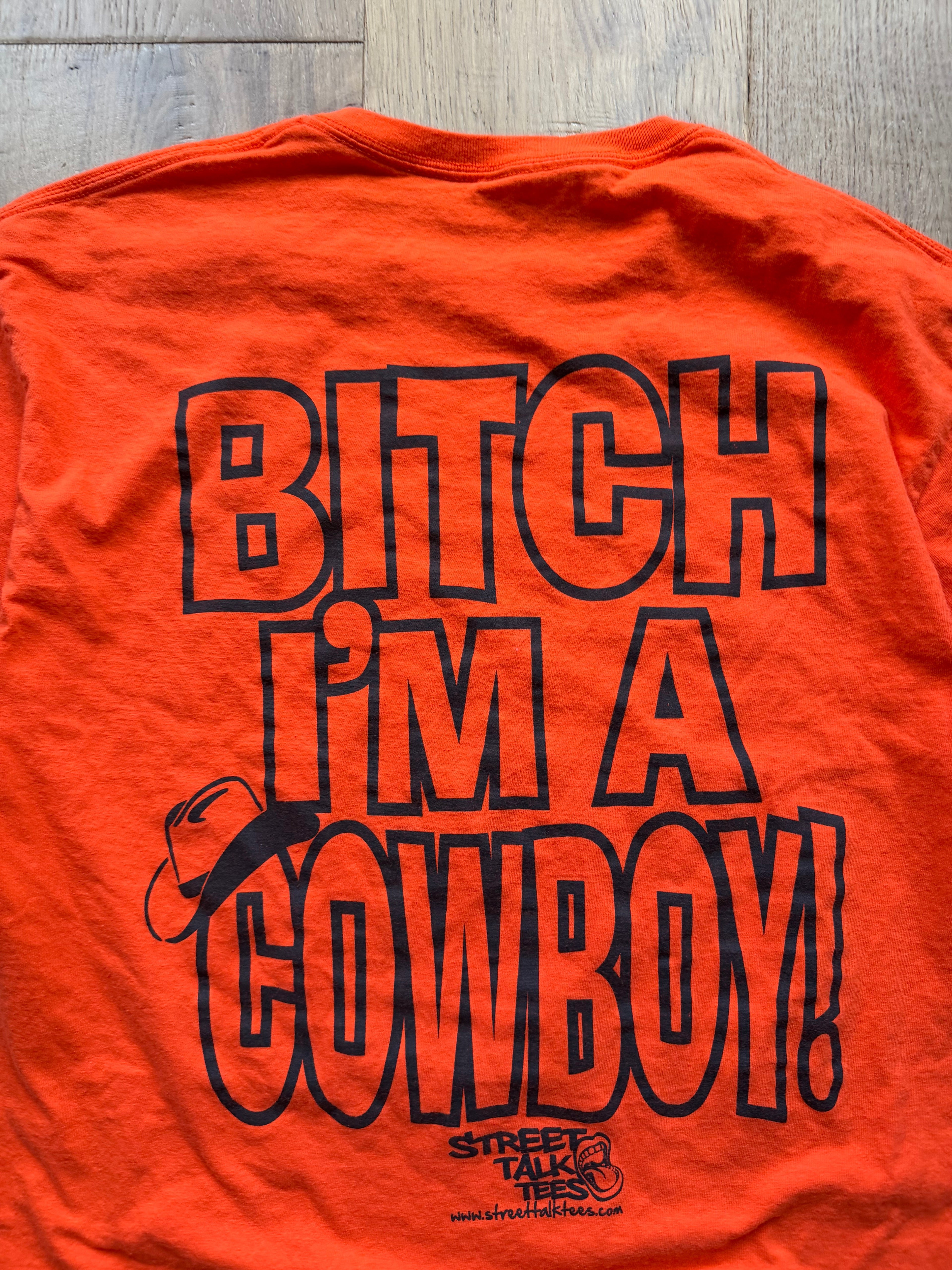Orange FAFO NSFW Funny T-Shirt Medium