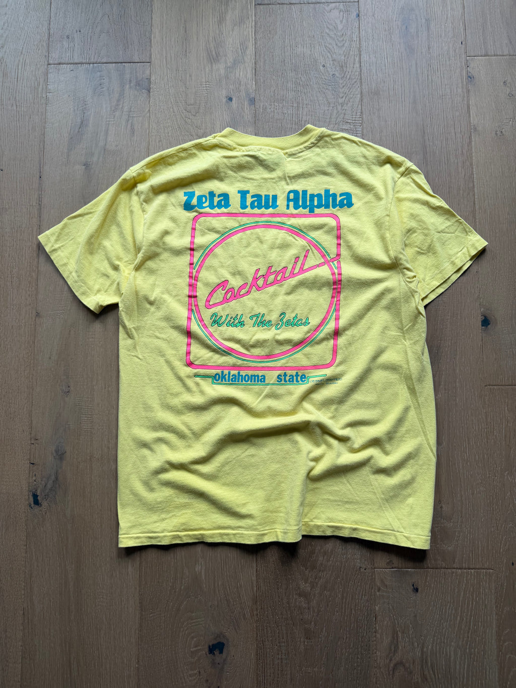 Pale Yellow 90s Oklahoma State Cocktail With The Zetas Large