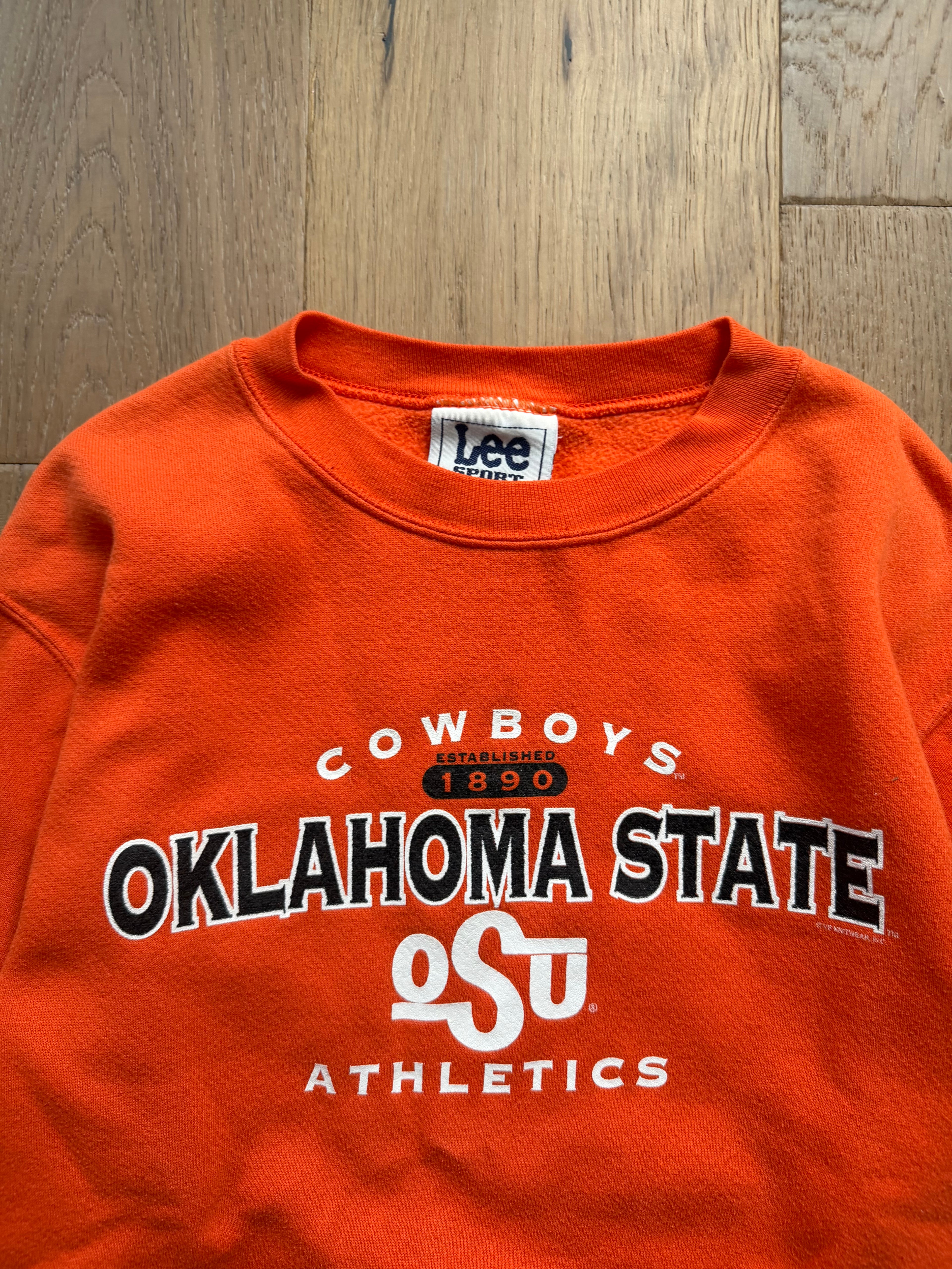 Orange 90s Lee OSU Simple Athletics Crewneck Sweatshirt XS