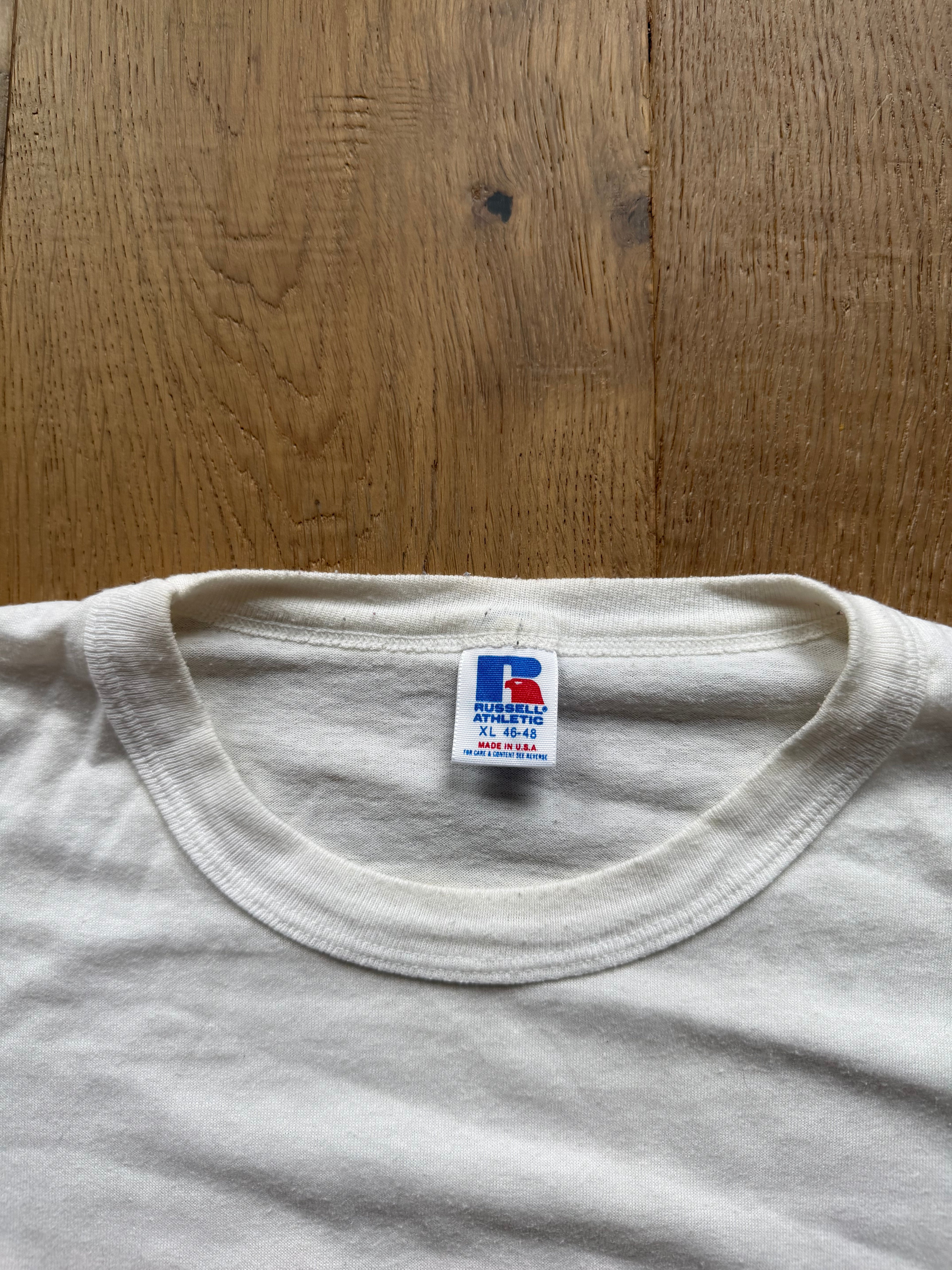 White 90s Russell Athletic Okla. State Football T-Shirt XL