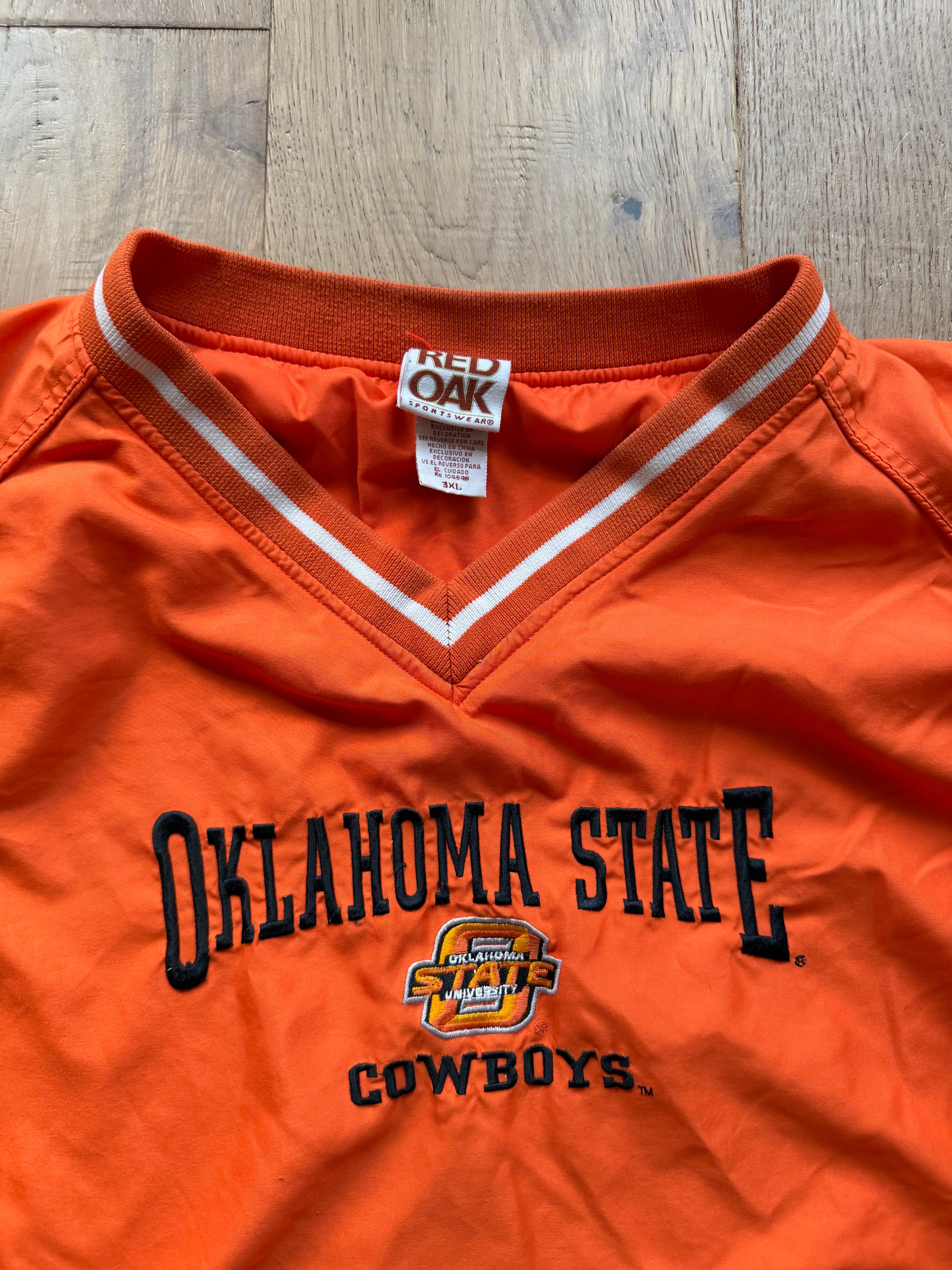 Orange 00s Red Oak OSU Windbreaker Pullover 3XL
