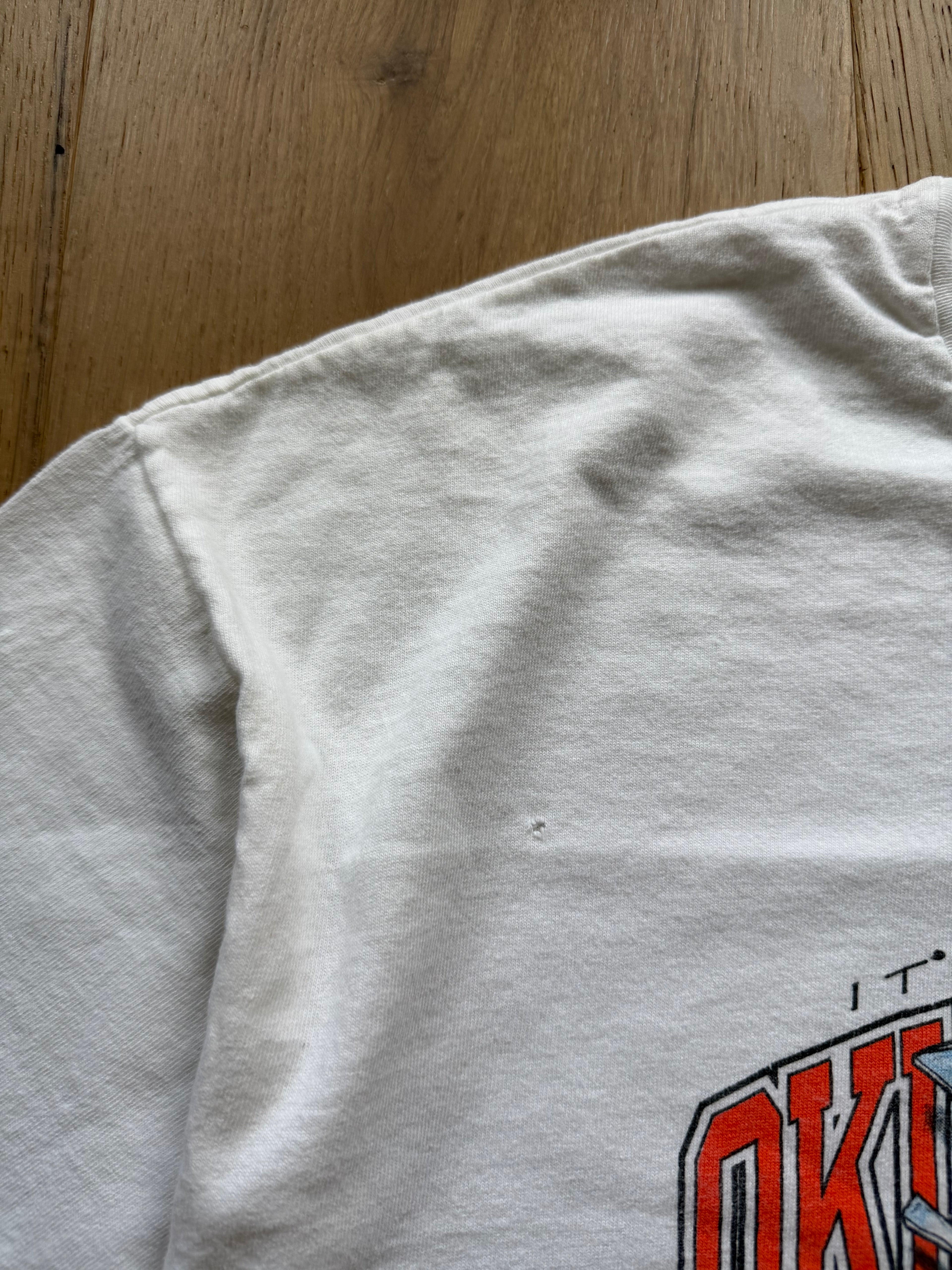 White 1995 Final Four OSU Dick Vitale Breakthrough T-Shirt XL