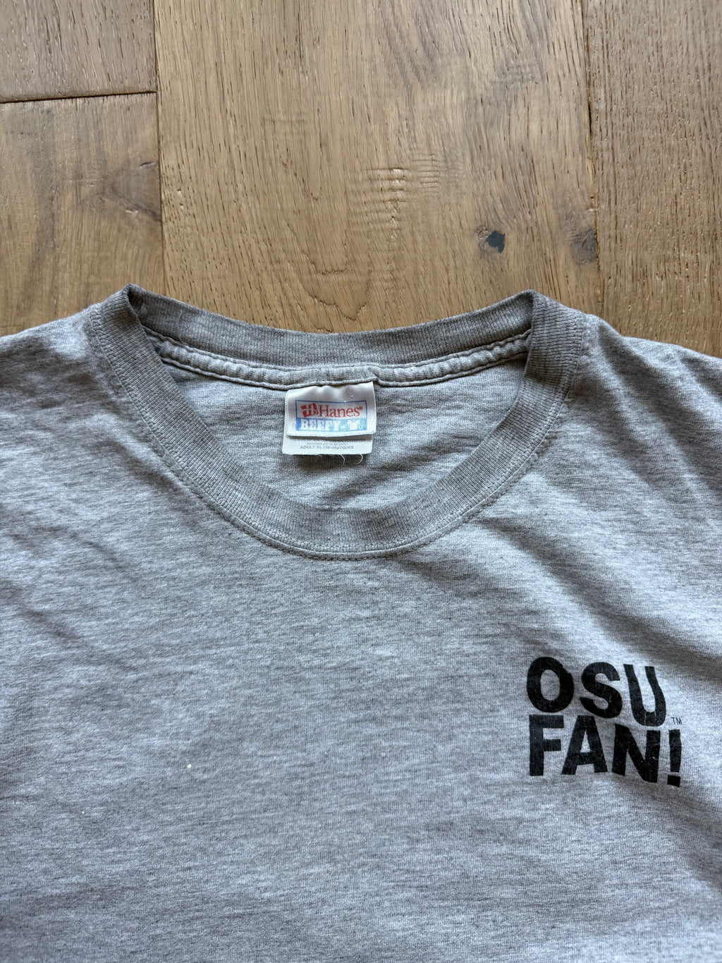 Grey 00s OSU Fan Pistol Pete Wants You T-Shirt XL