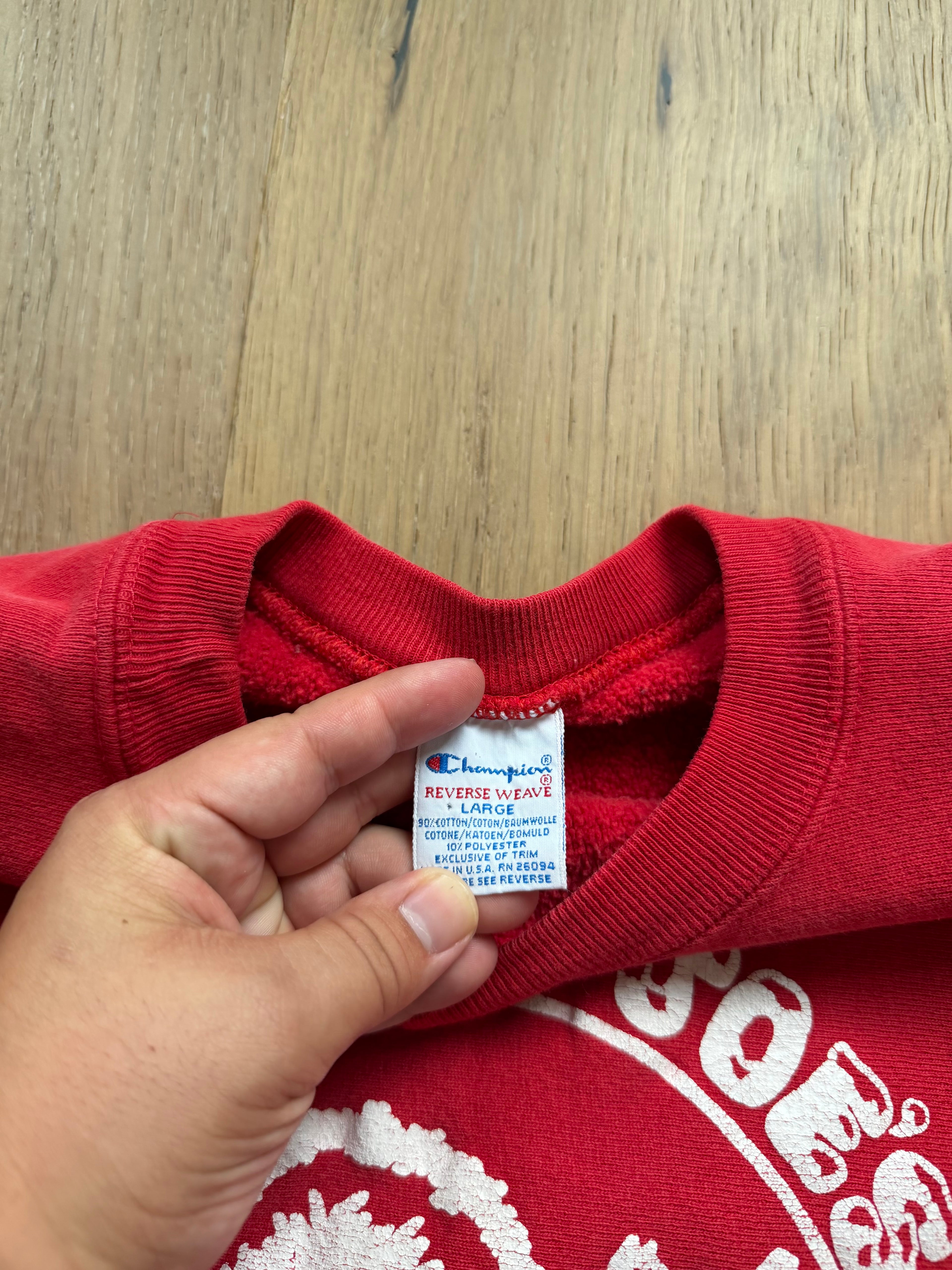 Red 90s Eskimo Joe’s Classic Champion Reverse Weave Medium