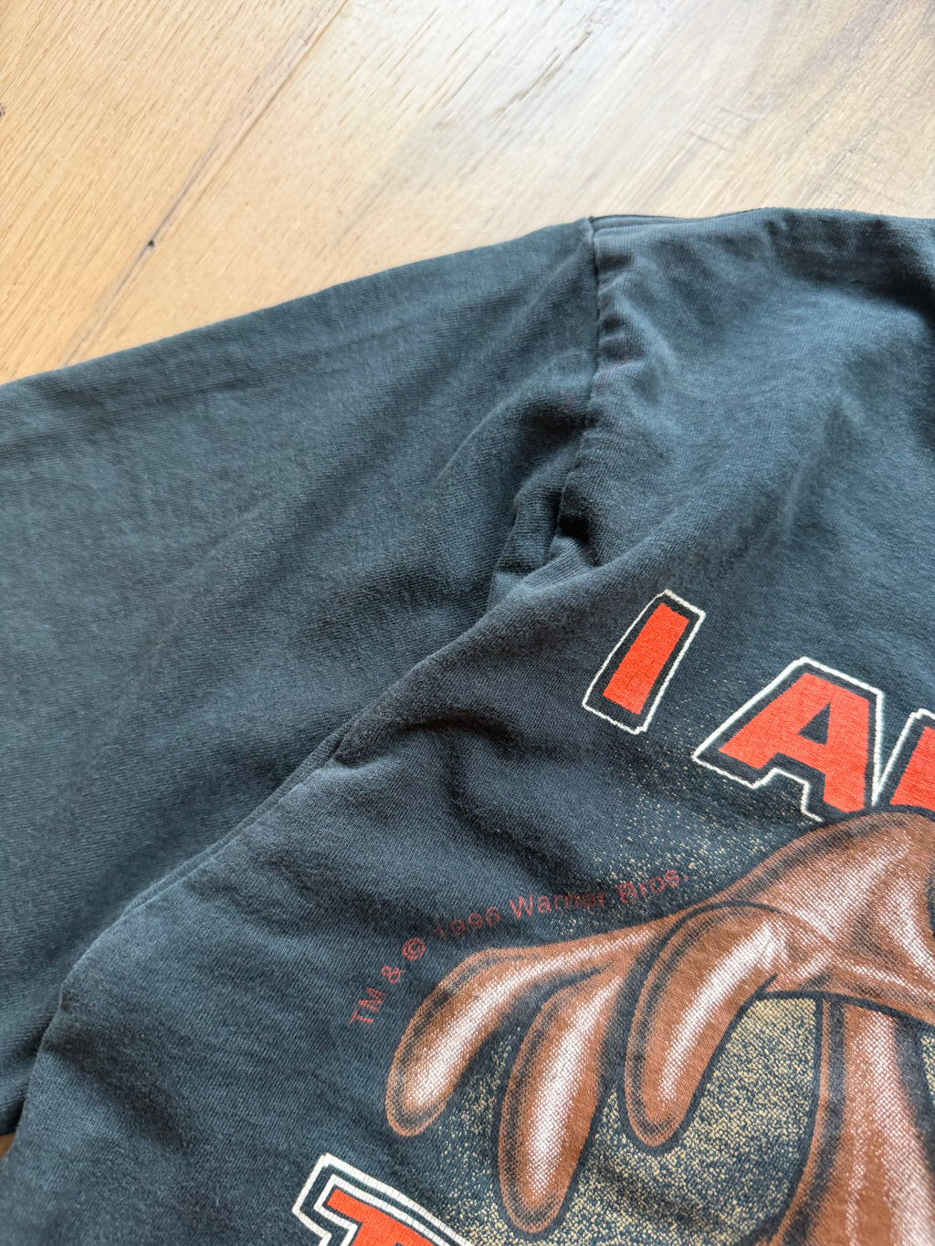 Black 90s Taz Wild About OSU Looney Tunes T-Shirt Large