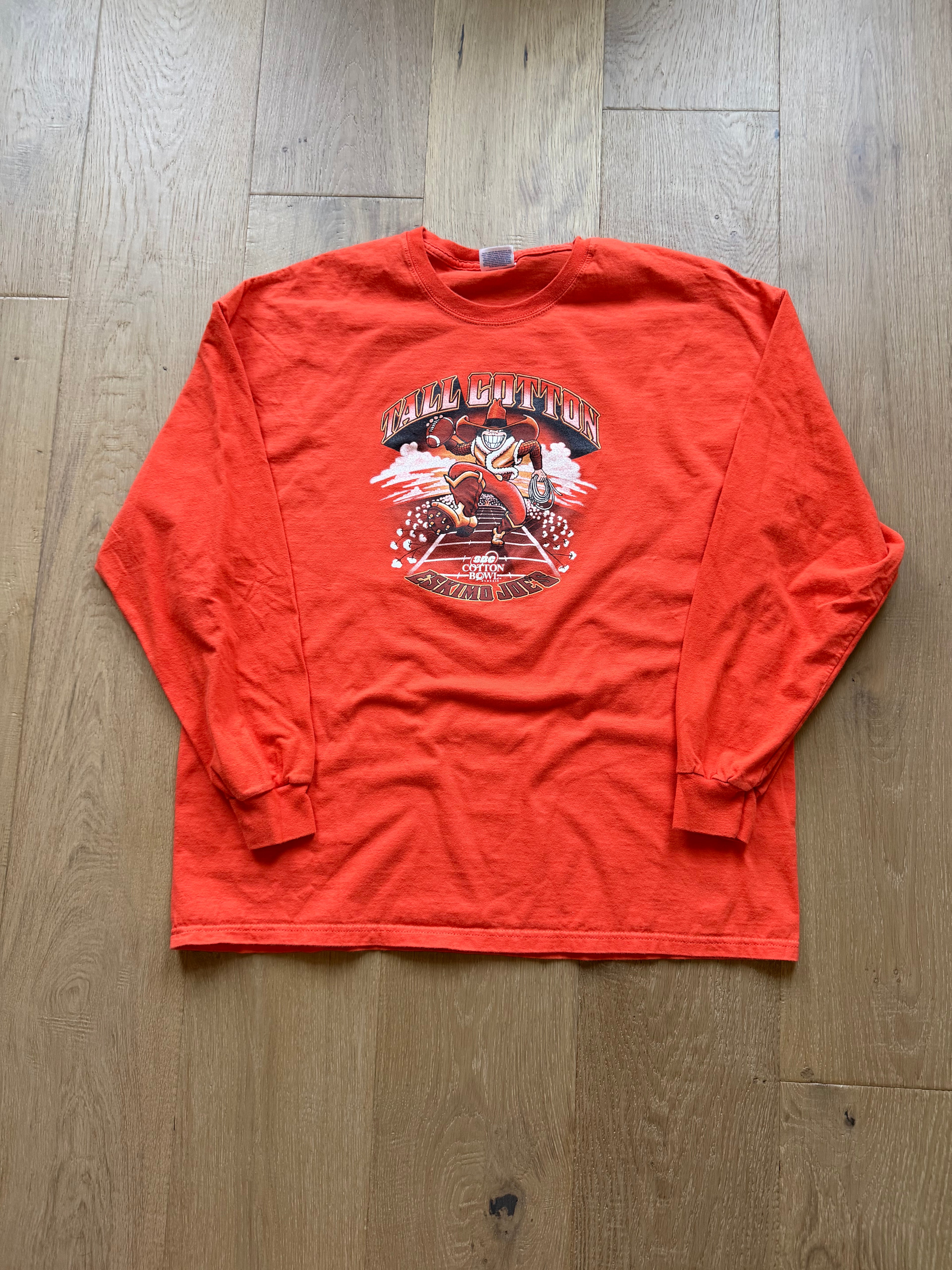 Orange 2004 Cotton Bowl Eskimo Joe’s Tall Cotton Long Sleeve XXL