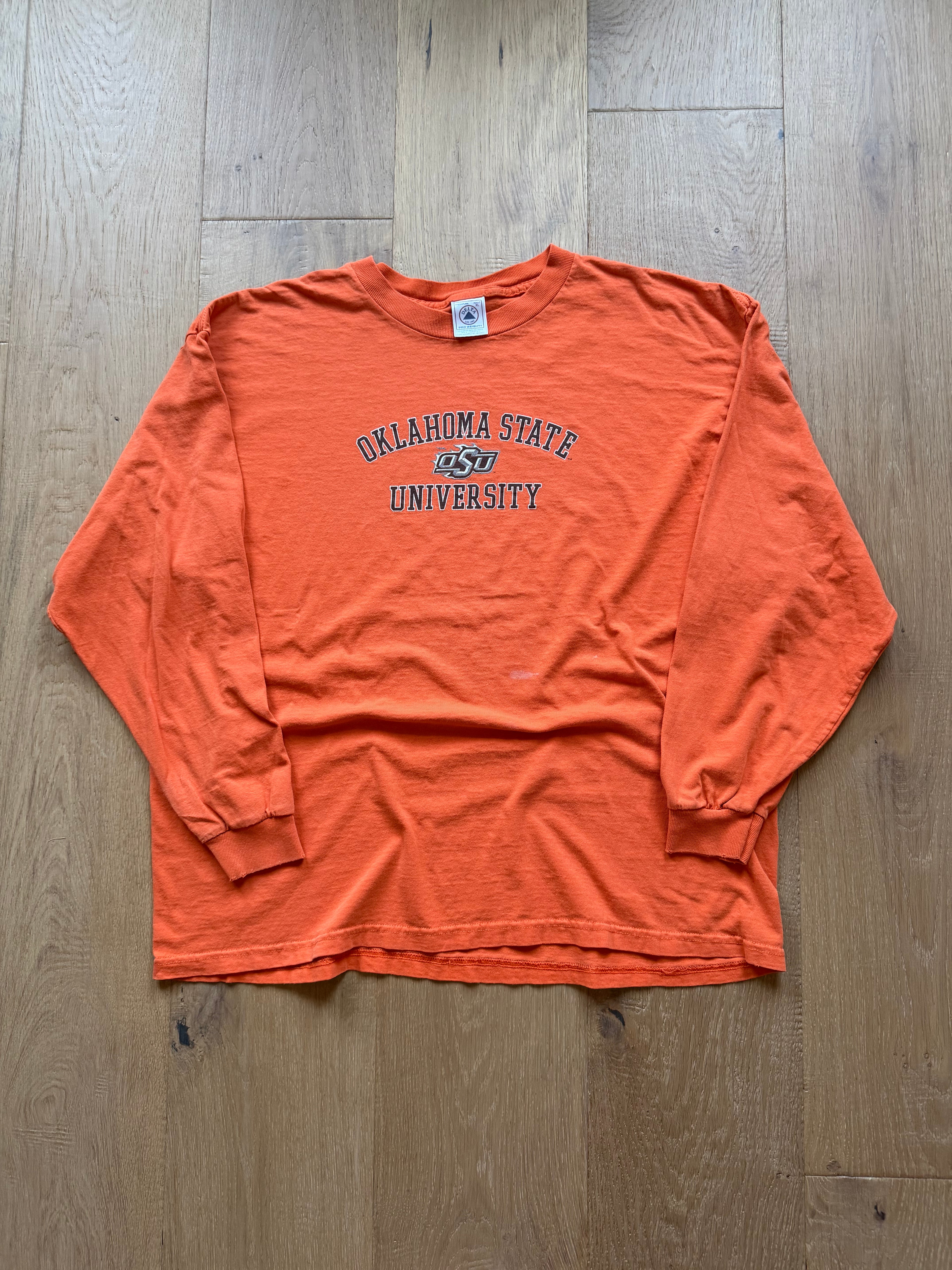 Orange 00s Delta Pro OSU Flame Logo Long Sleeve Large