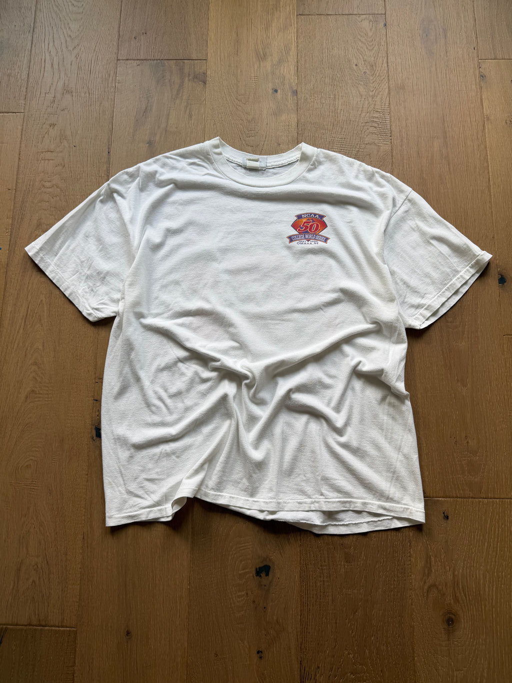 White 1996 College Baseball World Series Team T-Shirt XXL