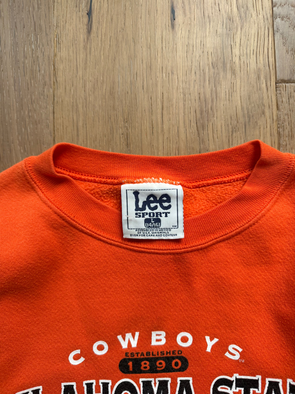 Orange 90s Lee OSU Simple Athletics Crewneck Sweatshirt XS