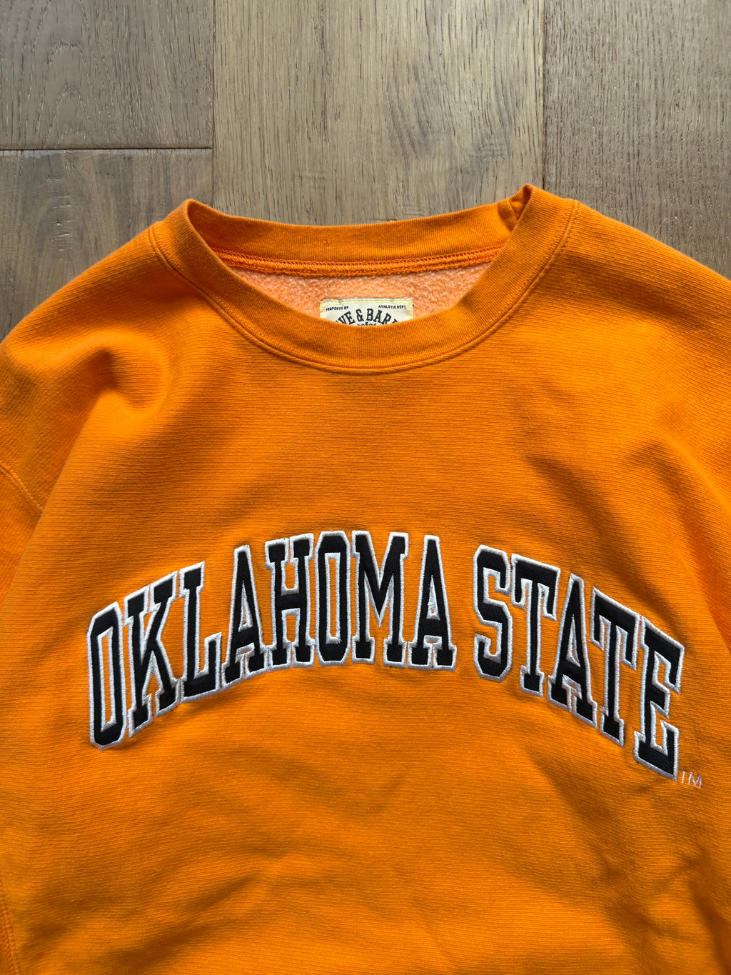 Light Orange 00s S&B “Oklahoma State” Classic Crewneck Sweatshirt Large