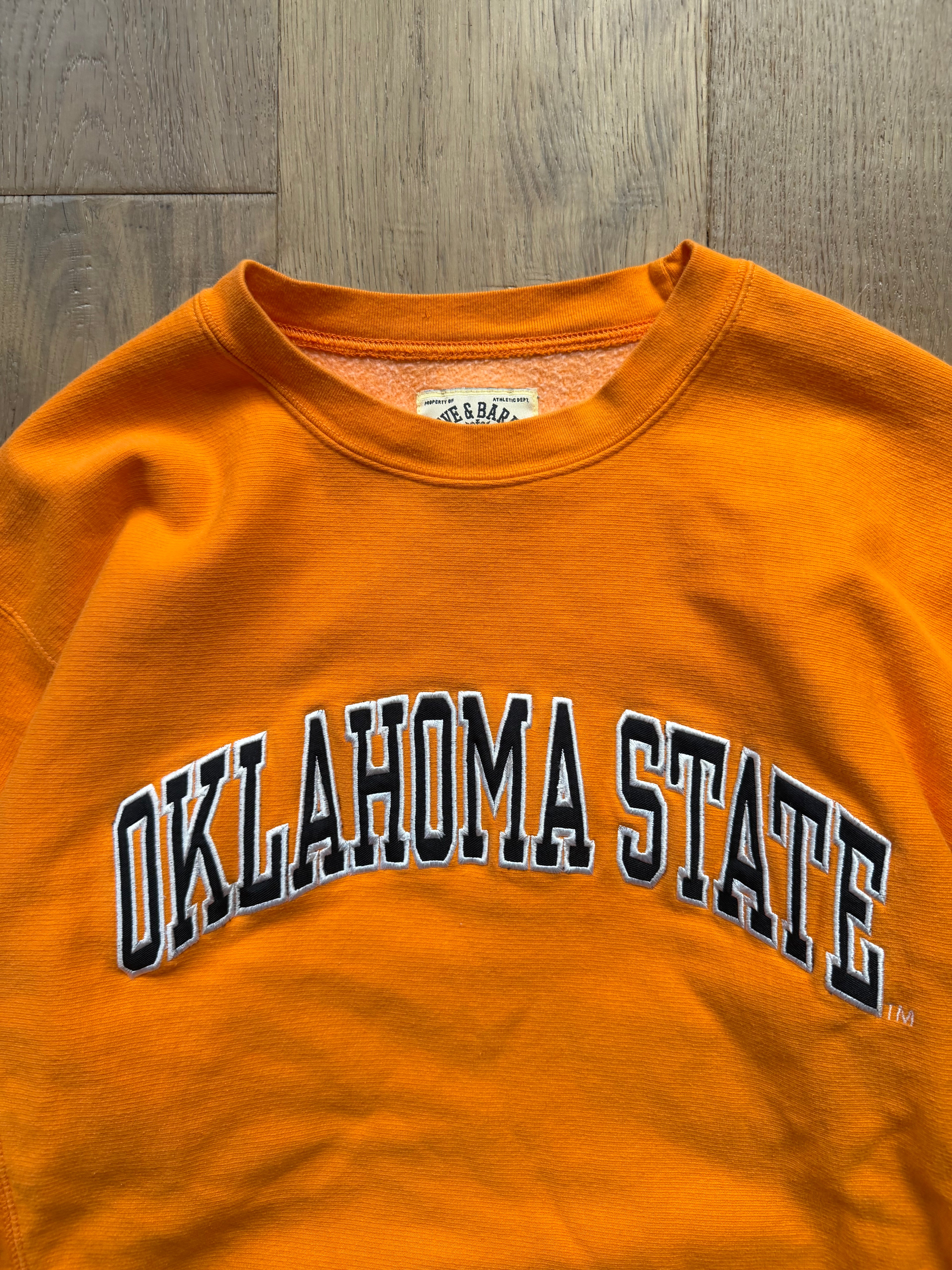Light Orange 00s S&B “Oklahoma State” Classic Crewneck Sweatshirt Large