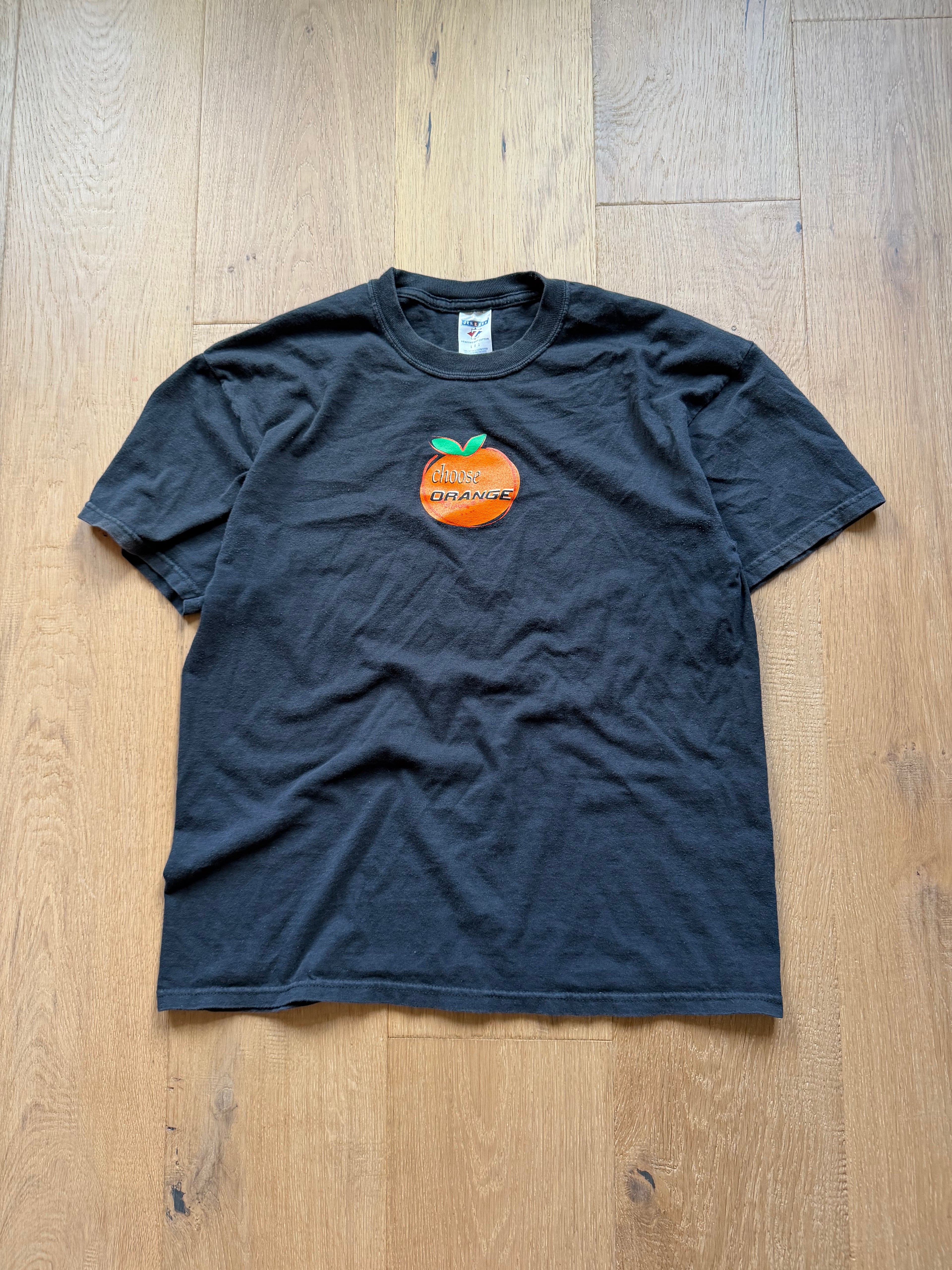 Black 00s Planet Orange Choose Orange T-Shirt Large