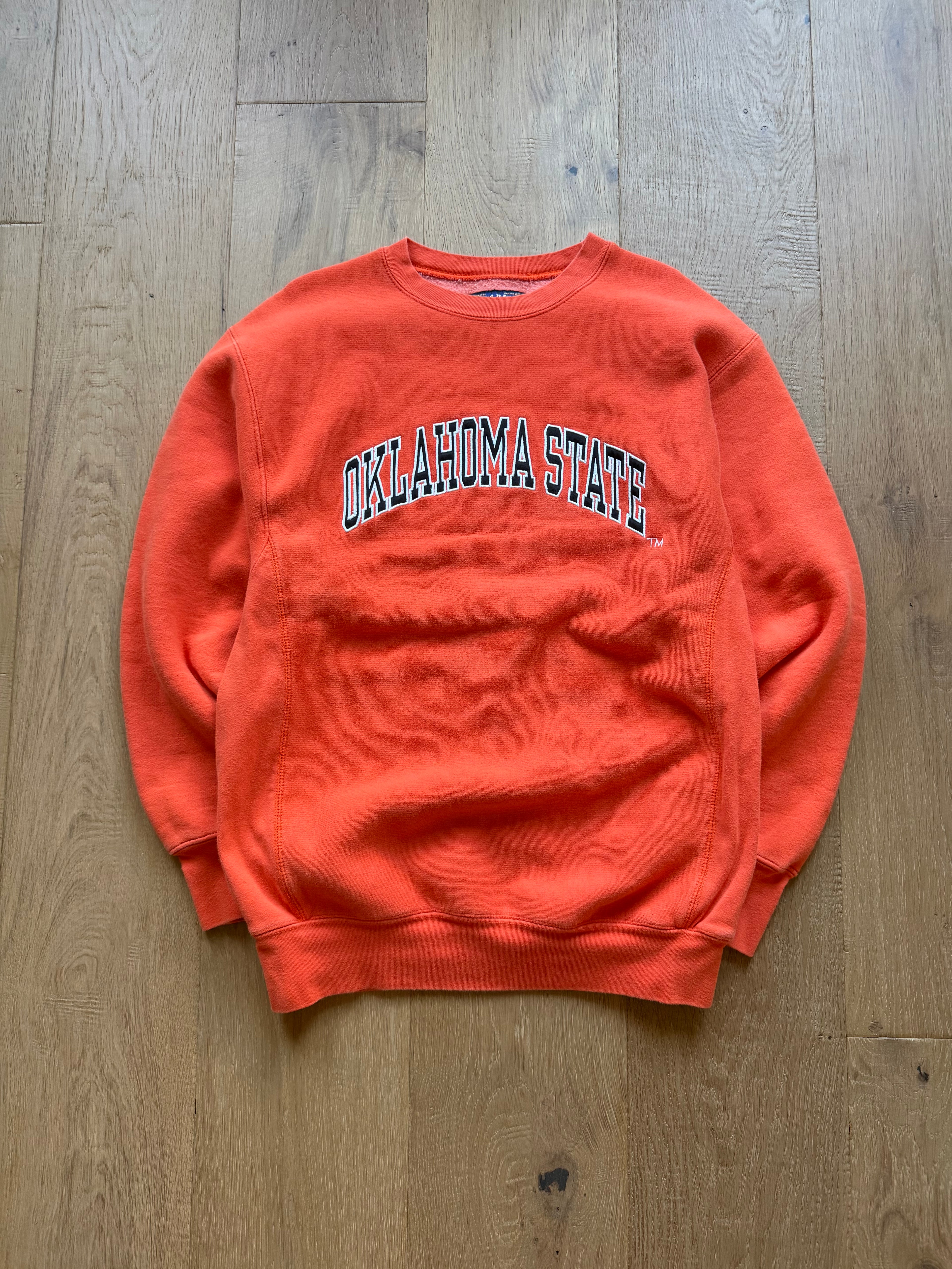 Orange 00s S&B “Oklahoma State” Classic Reverse Weave Crewneck Sweatshirt Medium