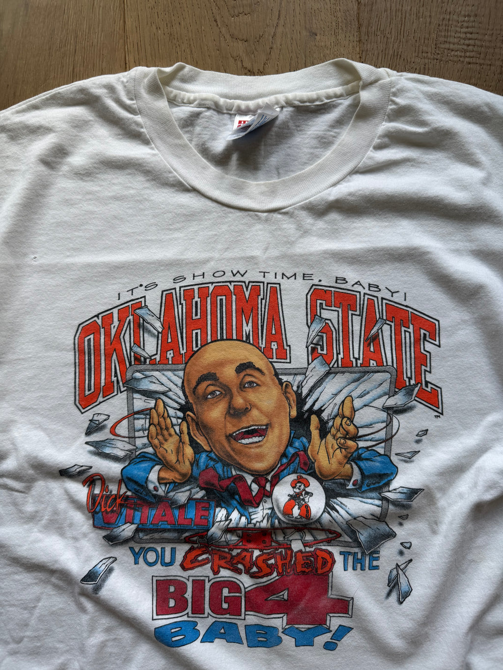 White 1995 Final Four OSU Dick Vitale Breakthrough T-Shirt XL