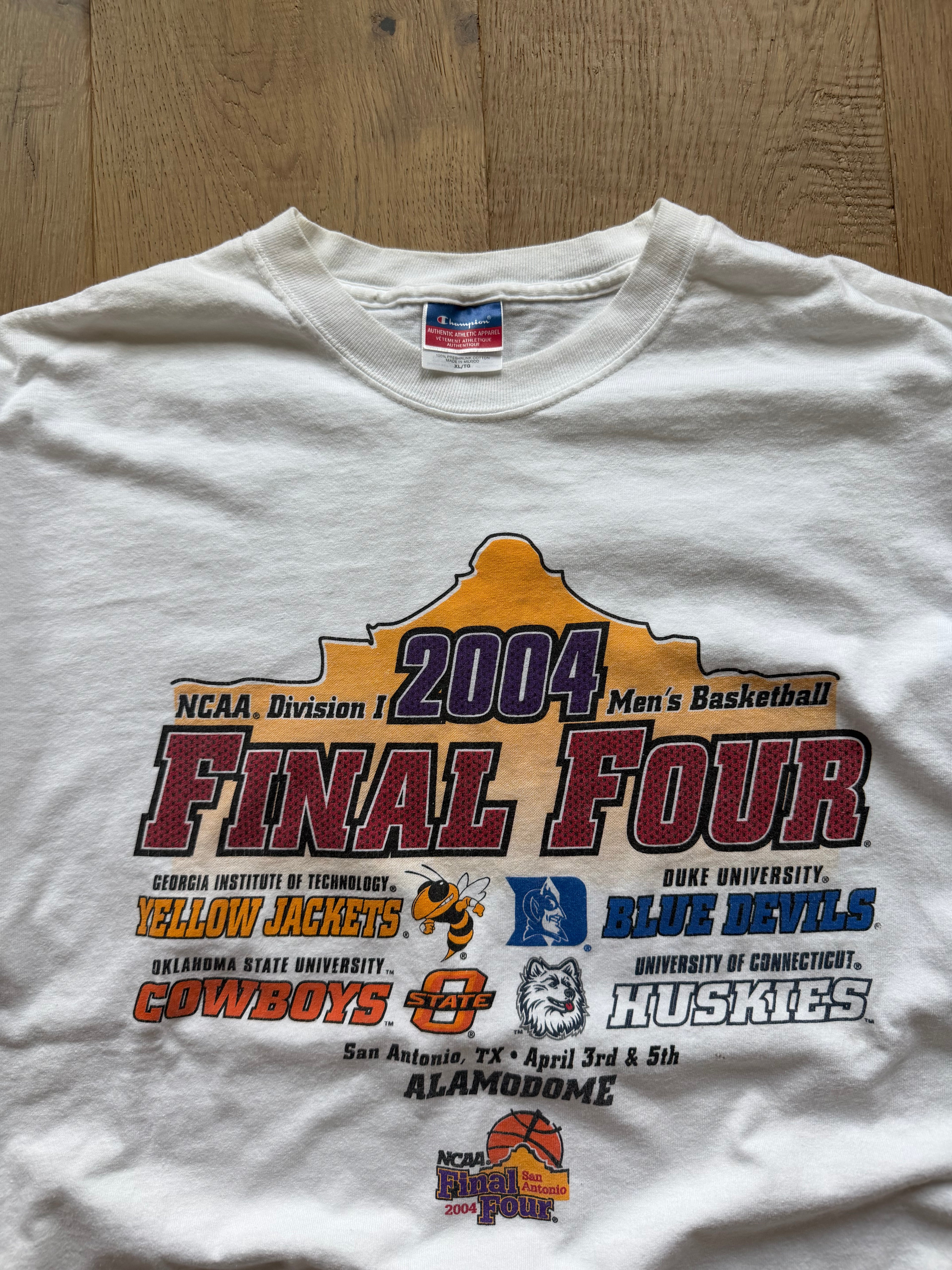 White Champion 2004 Final Four Alamo Team T-Shirt XL