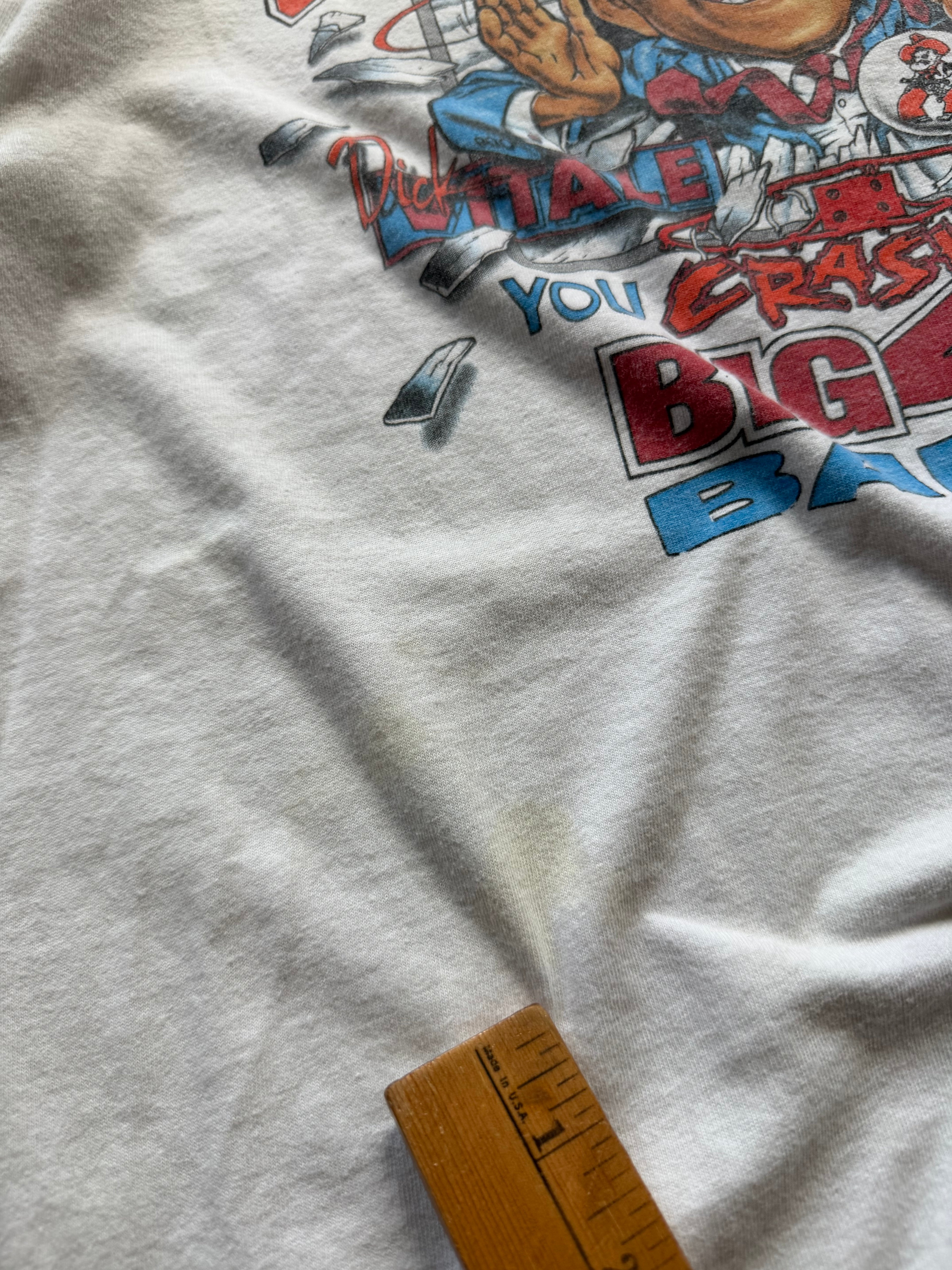 White 1995 Final Four OSU Dick Vitale Breakthrough T-Shirt XL (Flawed)