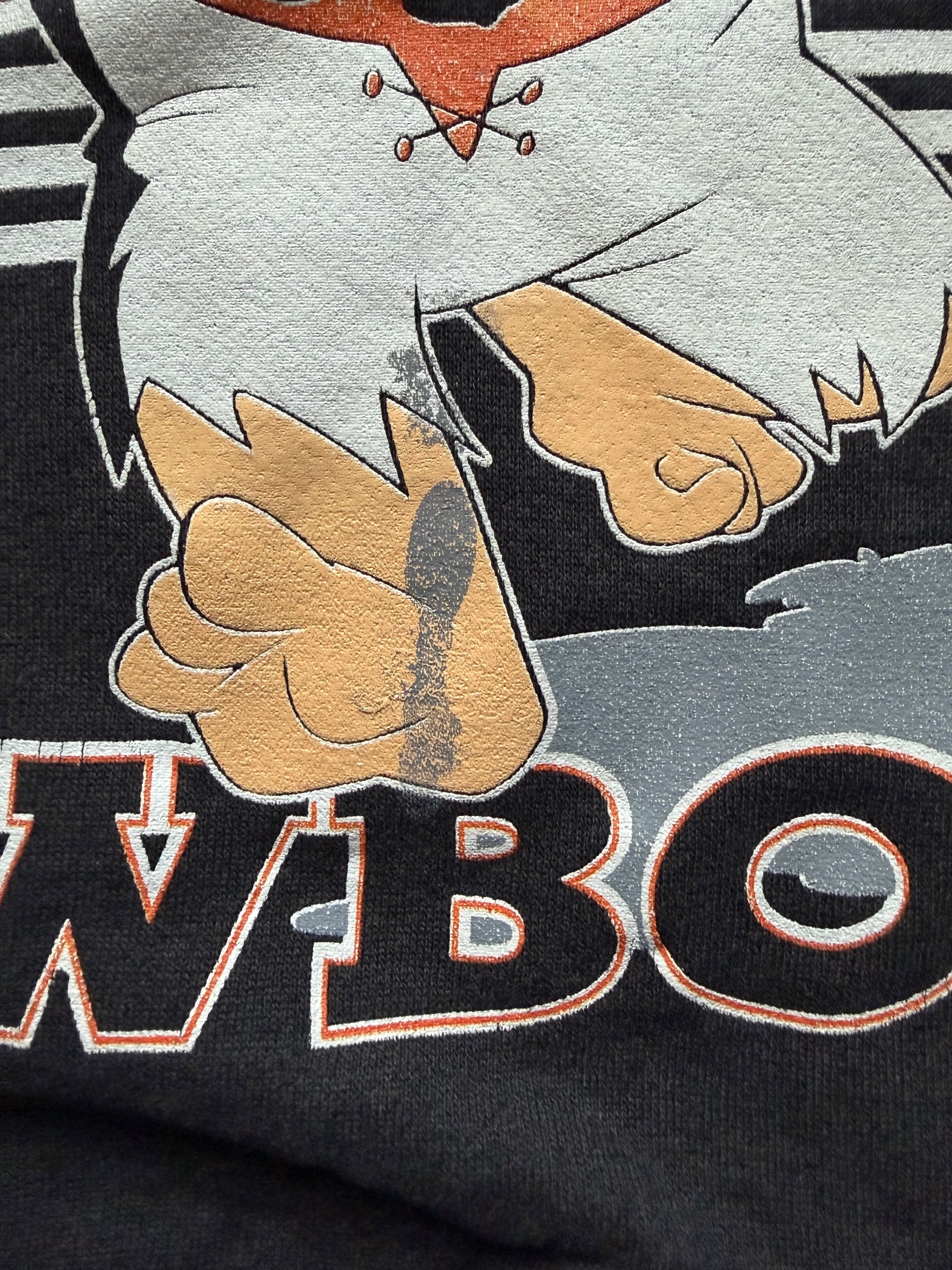 Black 90s Oklahoma State Fred Flinstone Crewneck Sweatshirt Medium