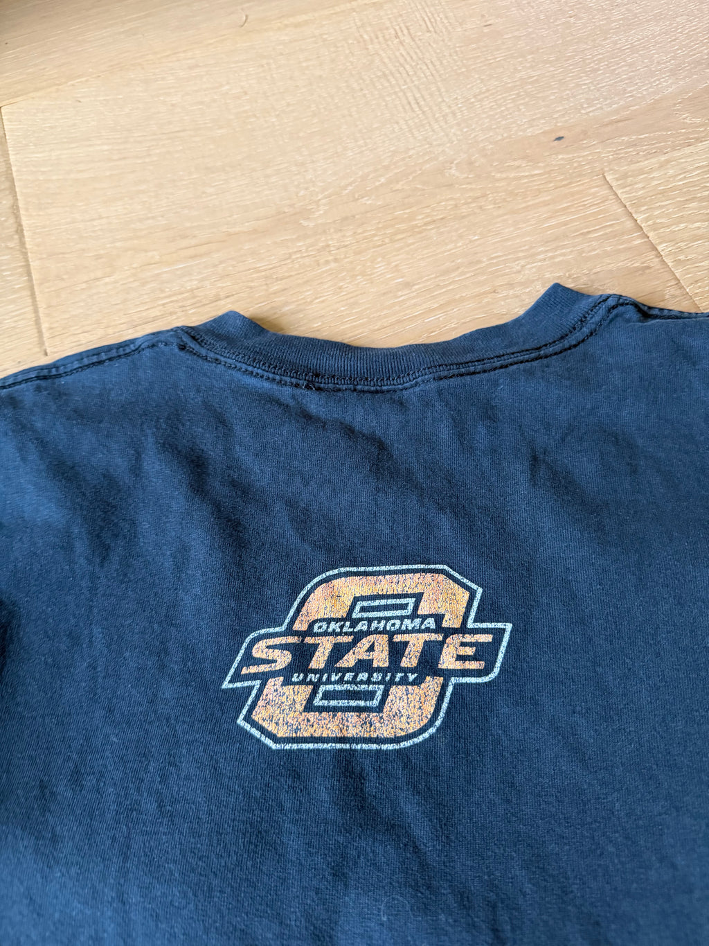Faded Black 00s Starter Slanted Logo T-Shirt Large