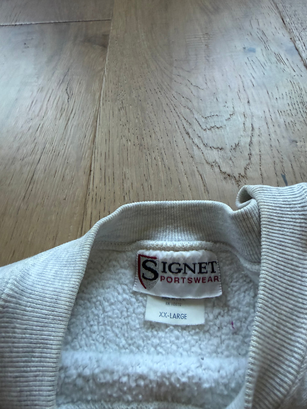 Grey 90s Signet OSU Crest Reverse Weave Crewneck Sweatshirt Medium
