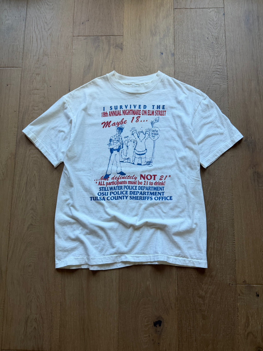 White 1993 Eskimo Joe's 18th Annual Nightmare on Elm Street T-Shirt Large