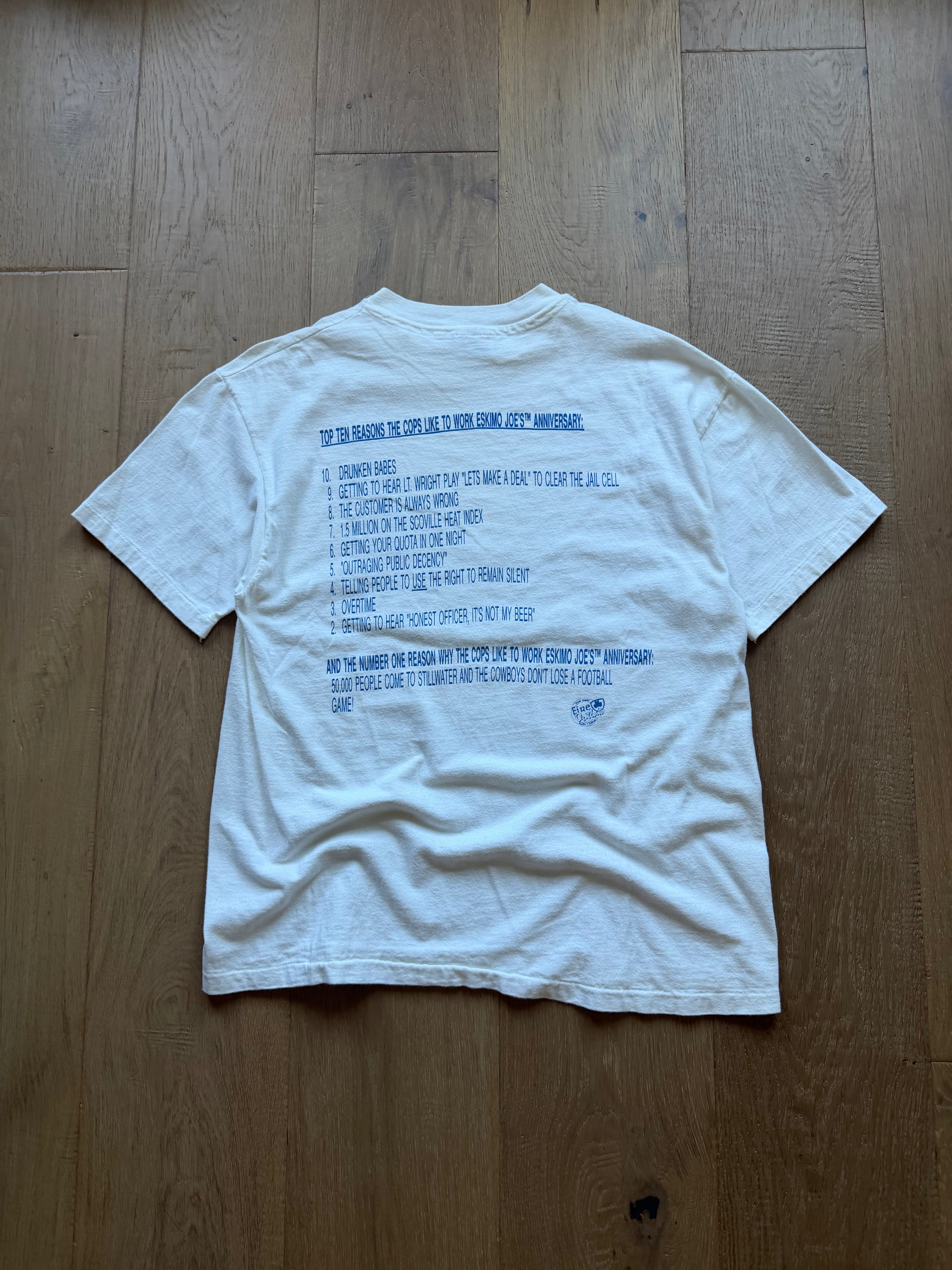 White 1993 Eskimo Joe's 18th Annual Nightmare on Elm Street T-Shirt Large